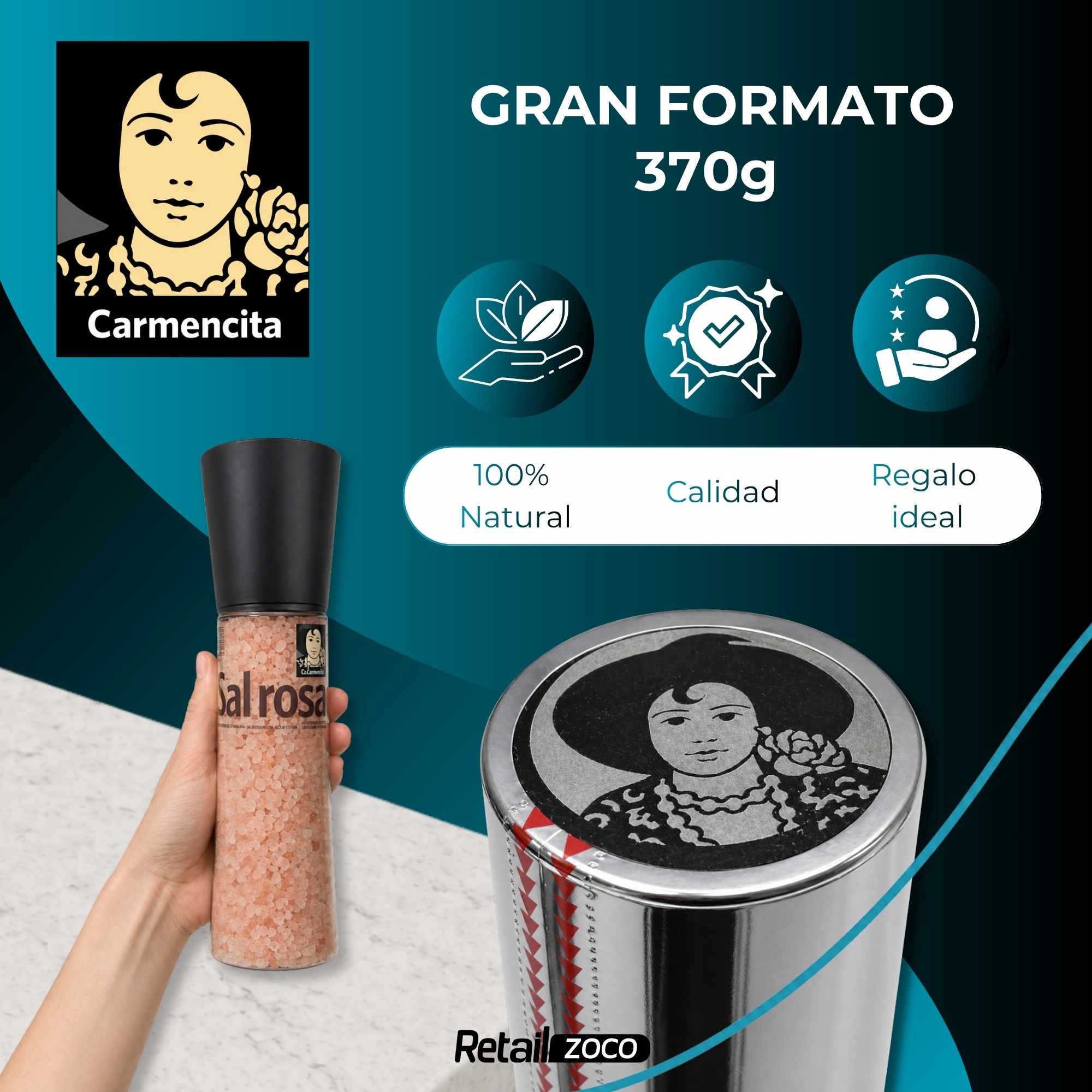Sal Rosa del Himalaya Carmencita 370 g - imagen 6