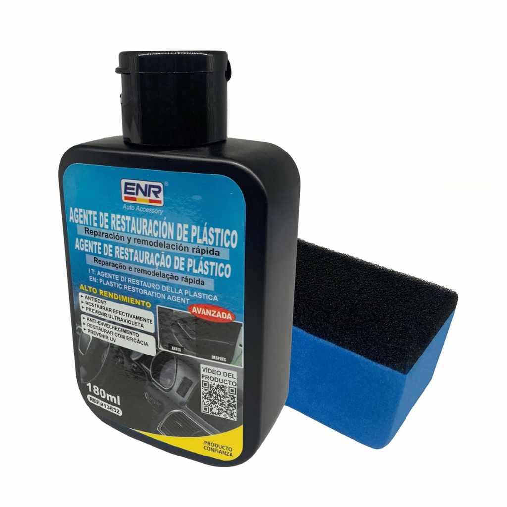 Restaurador De Plasticos Coche 180 ml + esponja