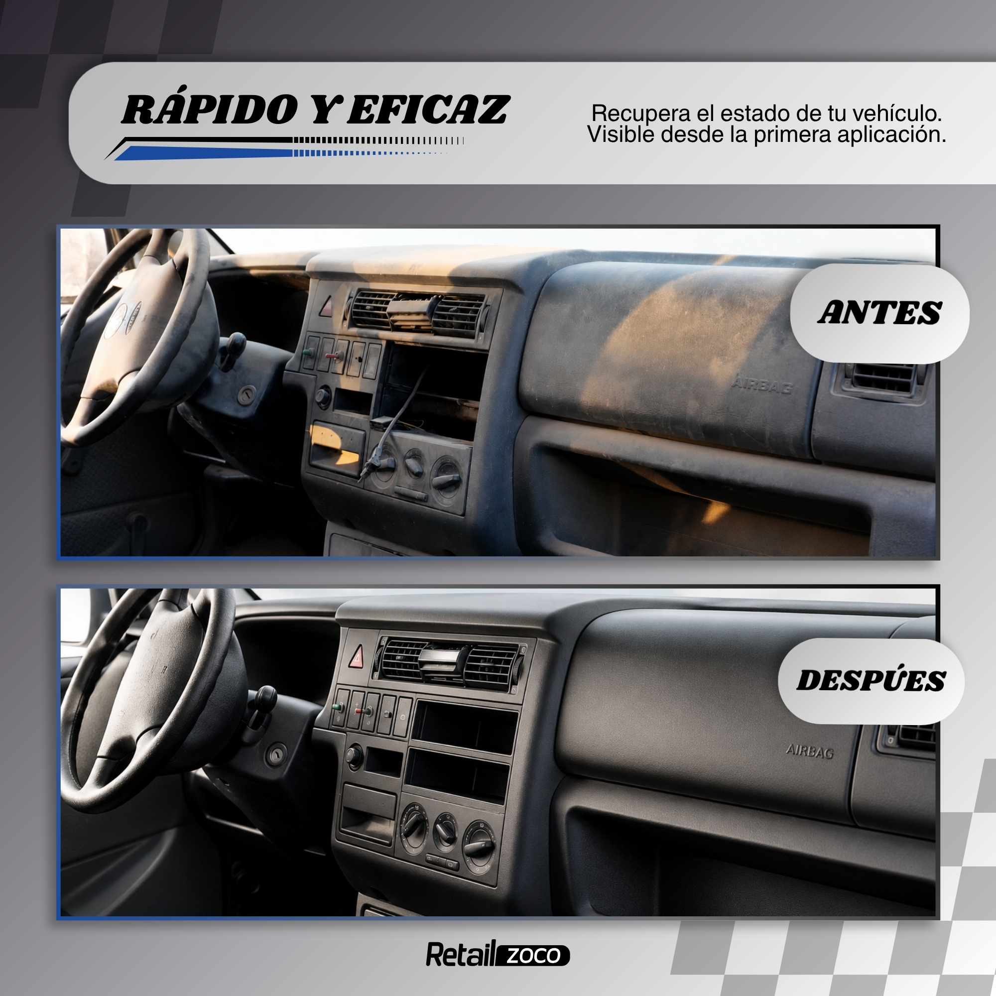 Restaurador De Plasticos Coche 180 ml + esponja - imagen 4