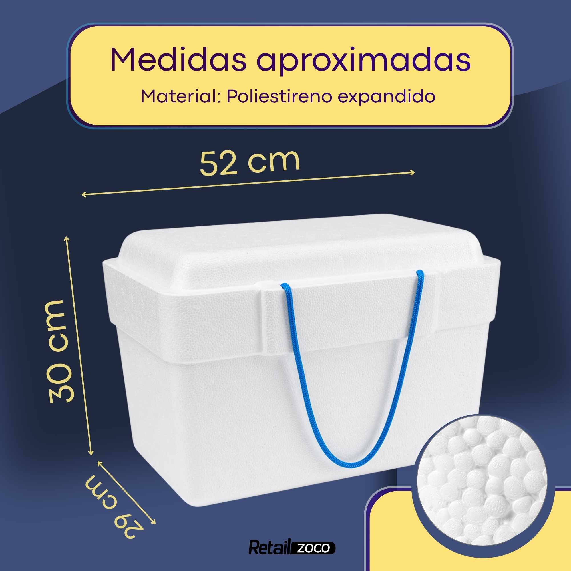 Nevera de Poliestireno 25 litros con asas - imagen 4