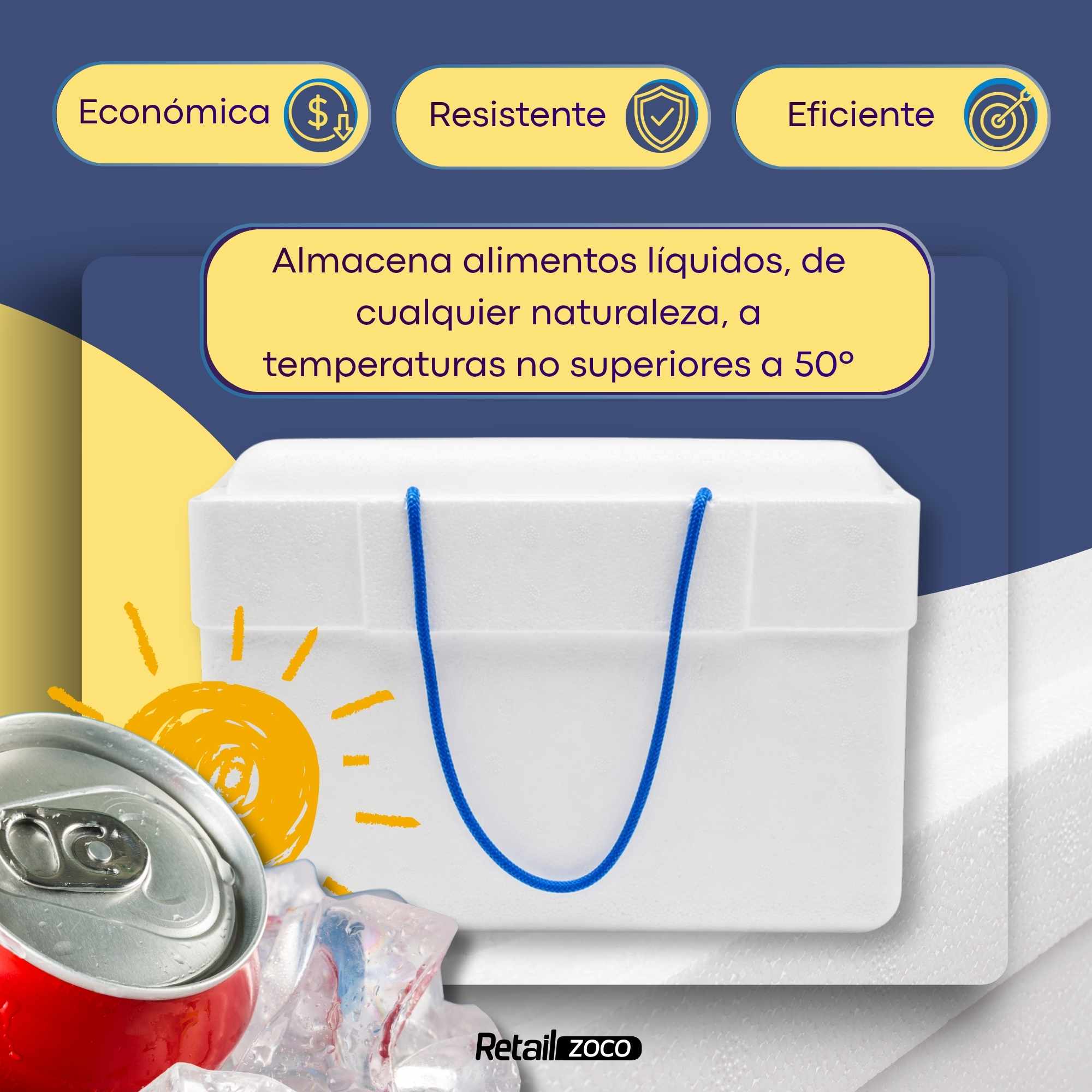 Nevera de Poliestireno 25 litros con asas - imagen 6