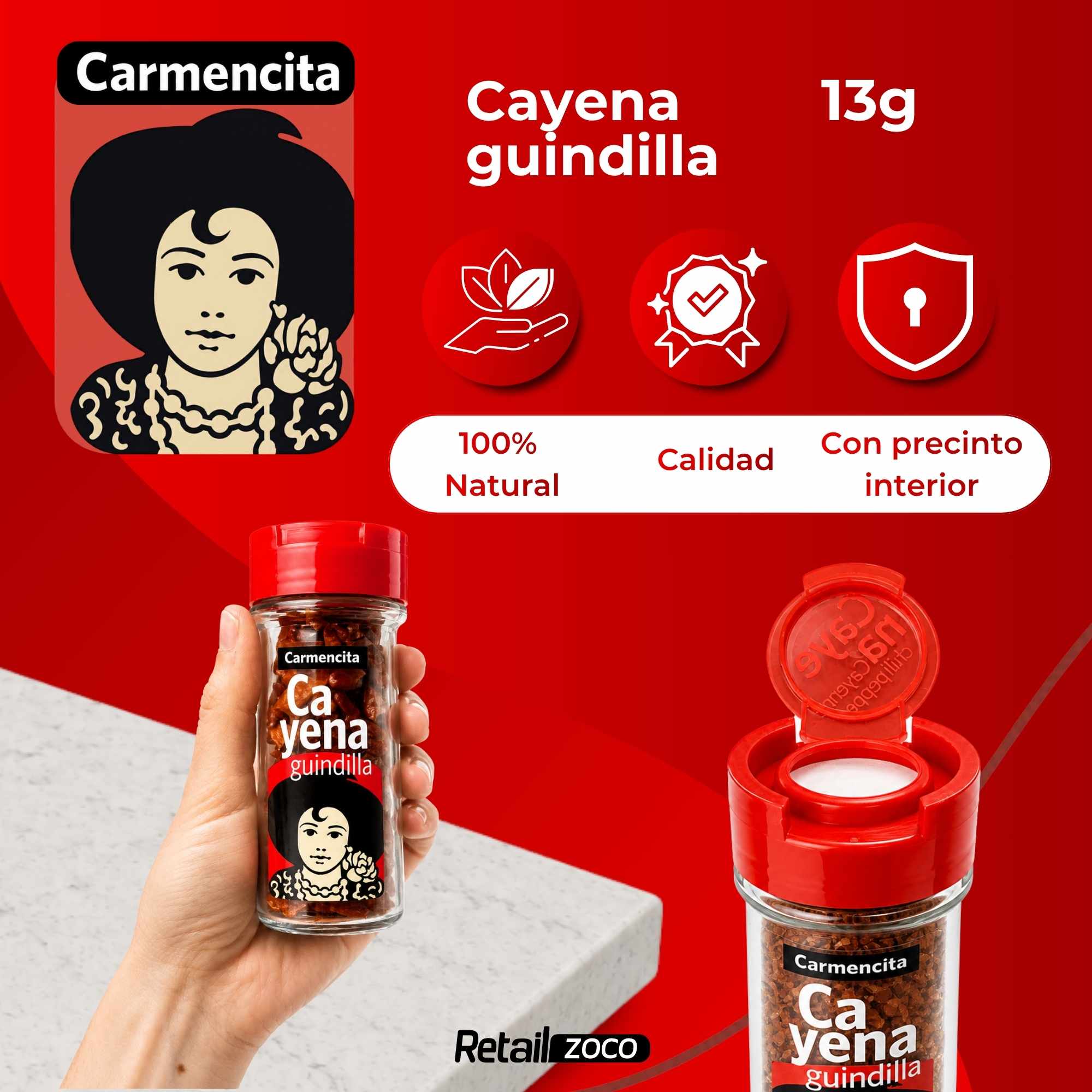 Sazonador Cayena Guindilla Carmencita 18 g - imagen 6