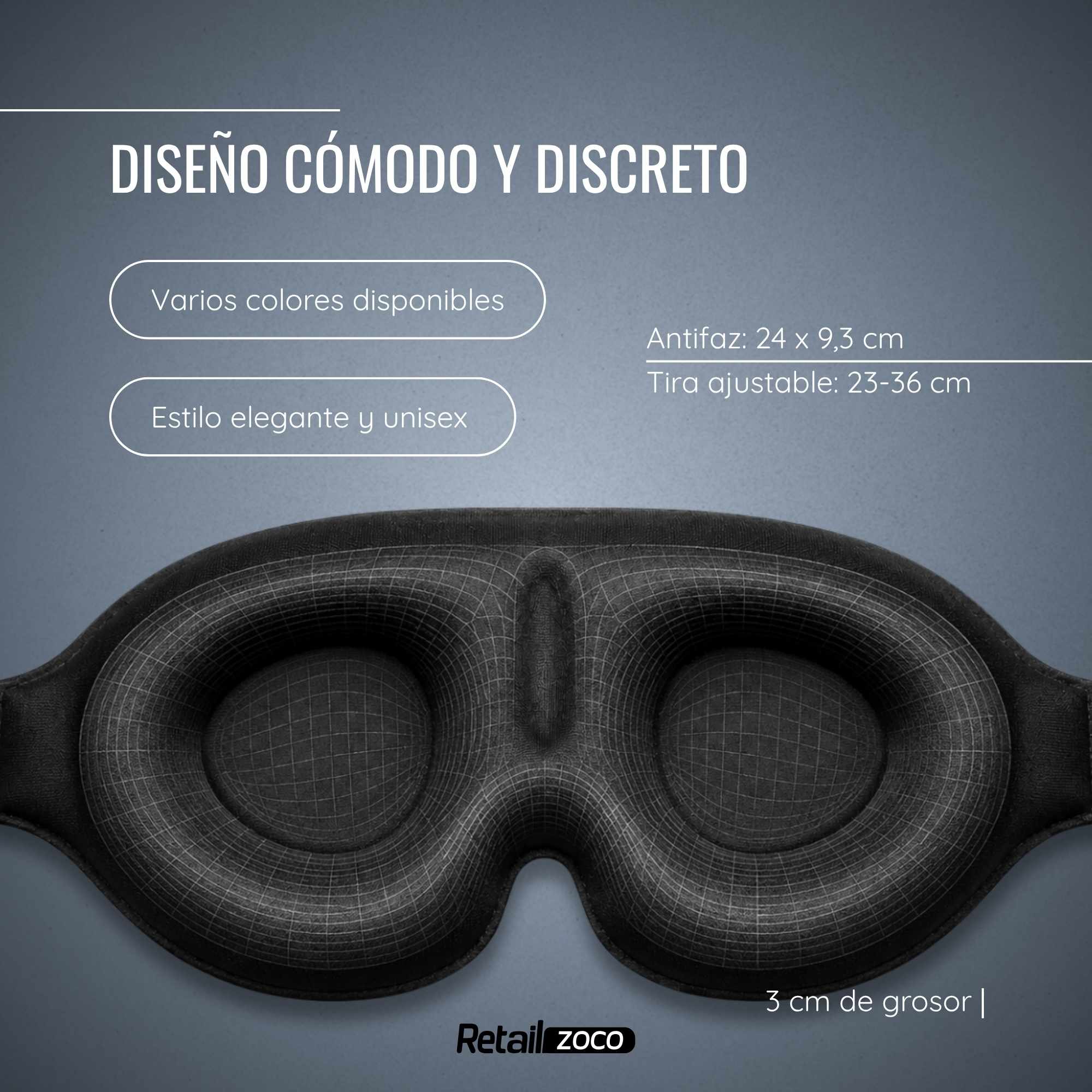Antifaz para Dormir Negro - imagen 6