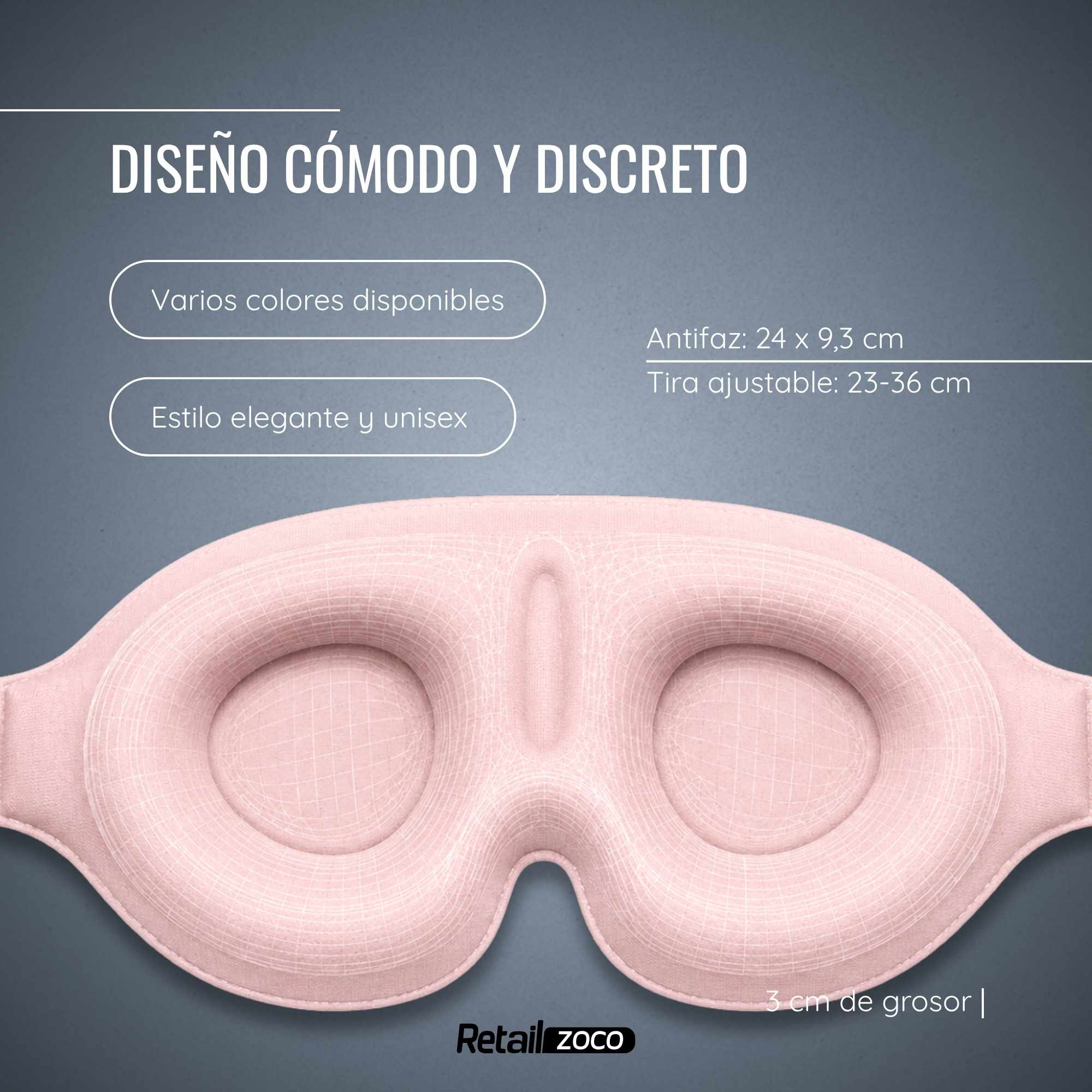 Antifaz para Dormir Rosa - imagen 6
