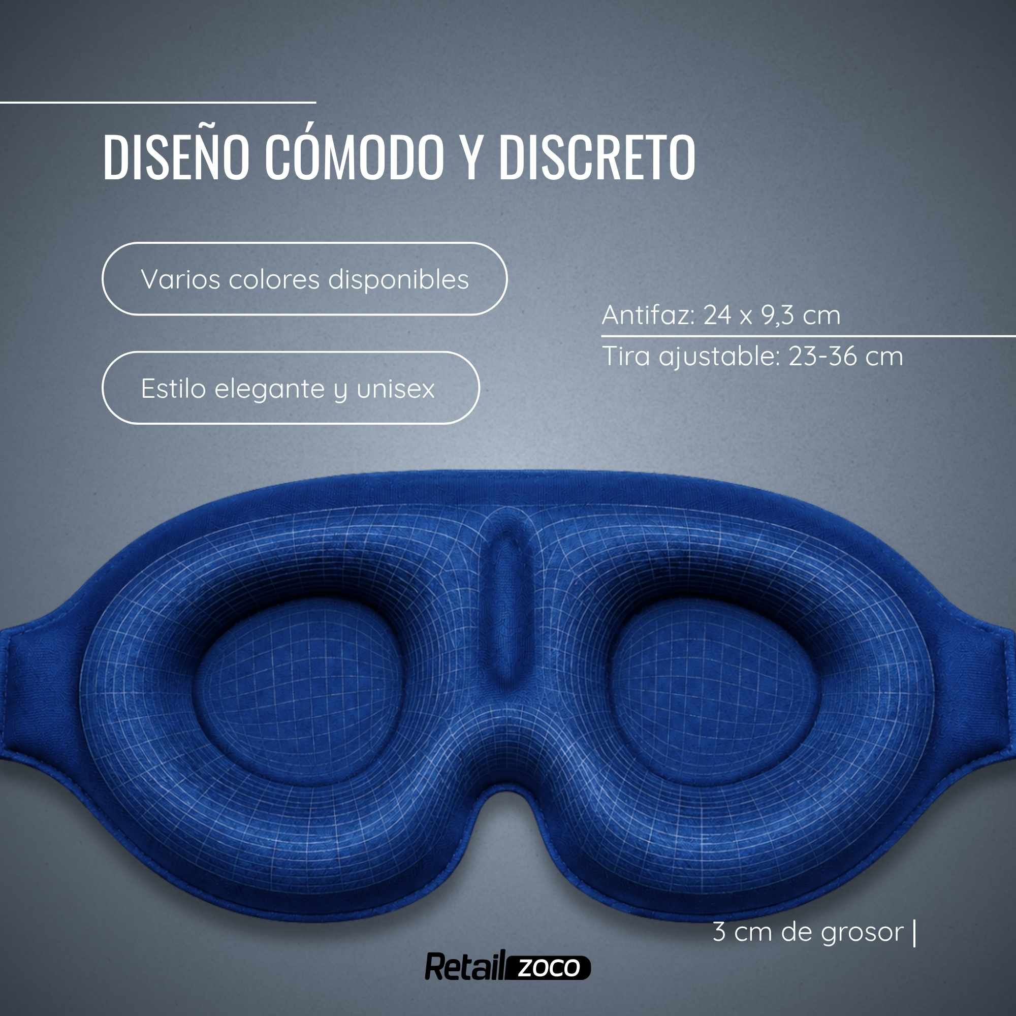 Antifaz para Dormir Azul - imagen 6