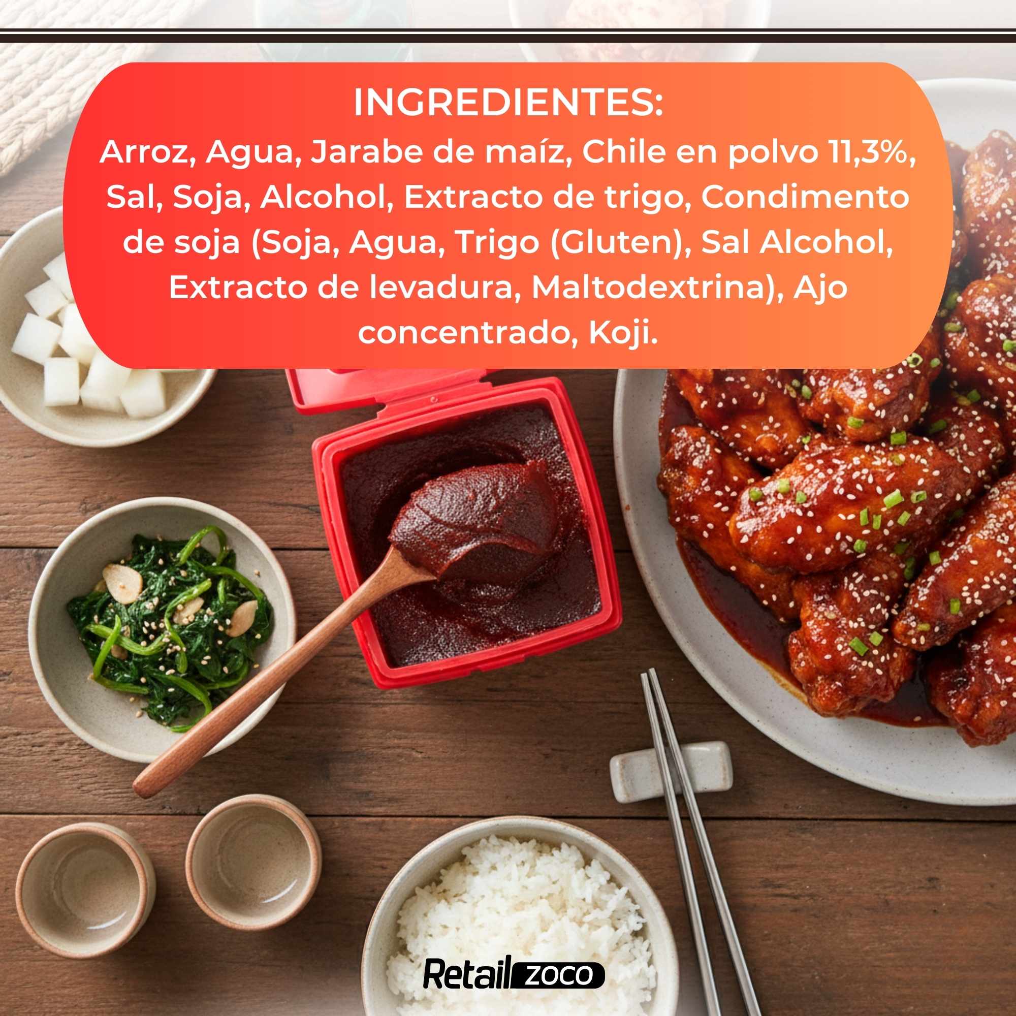 Pasta de chile Gochujang Coreana Vegana 250 g - imagen 5