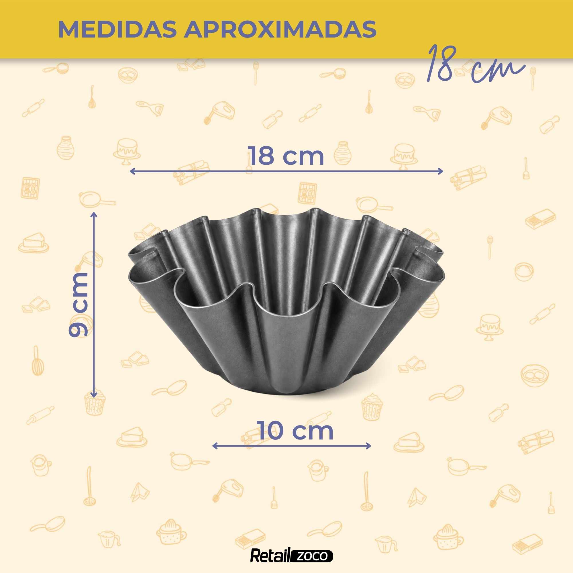 Flanero Rizado antiadherente 18 cm - imagen 3