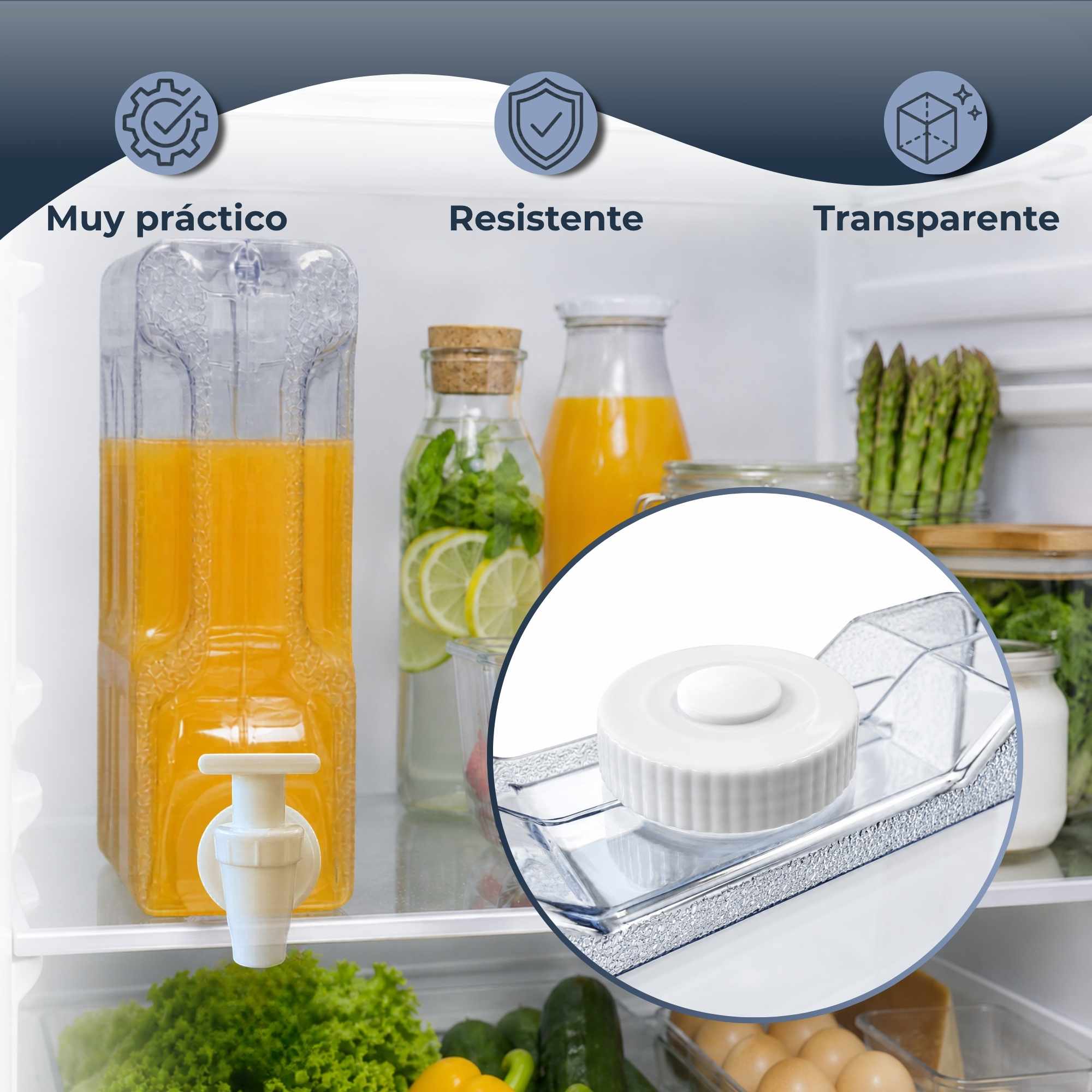 Dispensador de bebida para frigorifico 3 Litros - imagen 5
