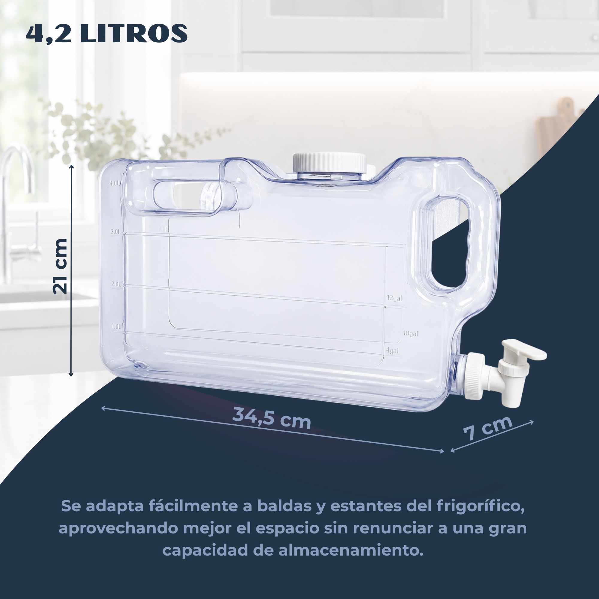 Dispensador de bebida para frigorifico 4.2 Litros - imagen 5