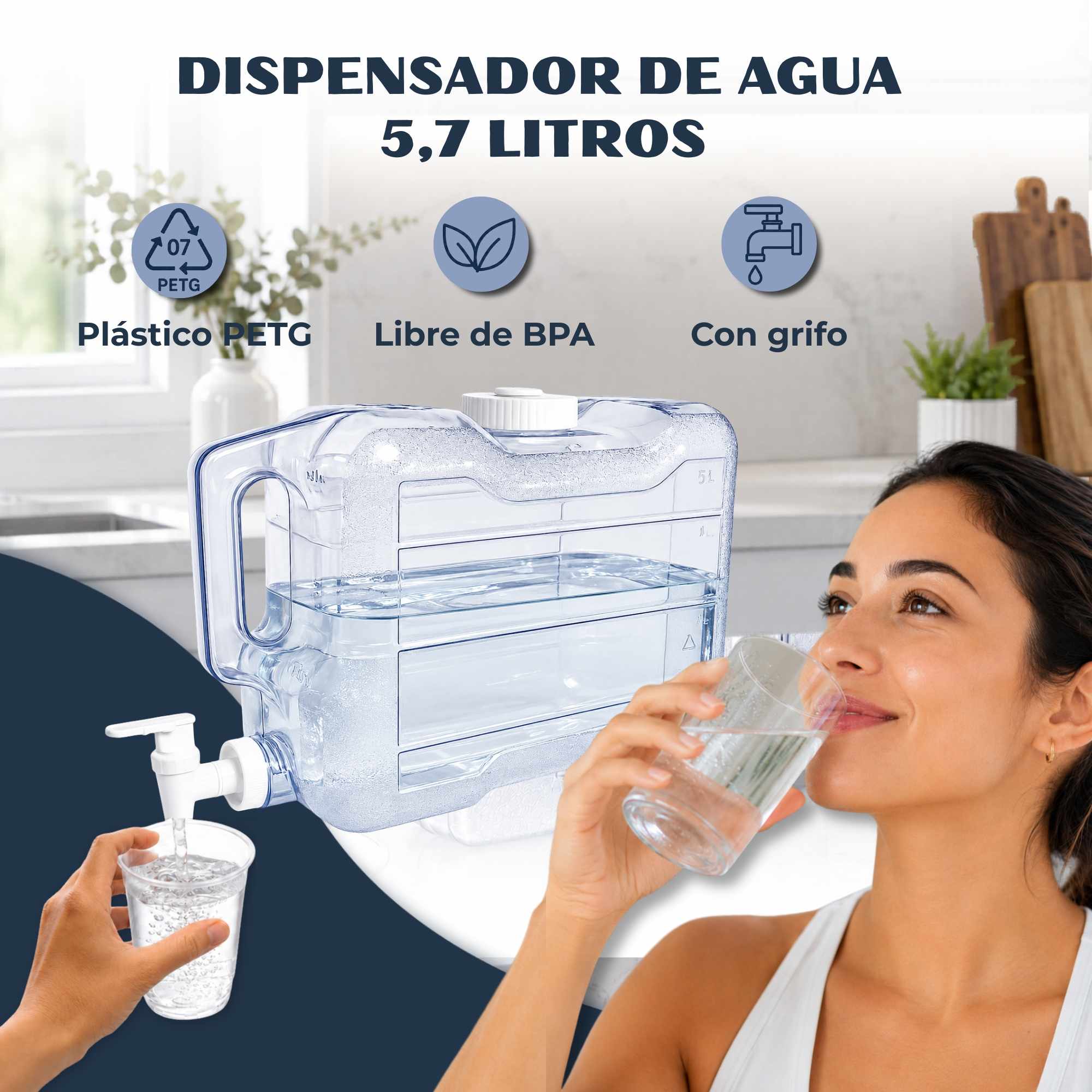 Dispensador de bebida para frigorifico 5.7 Litros - imagen 2