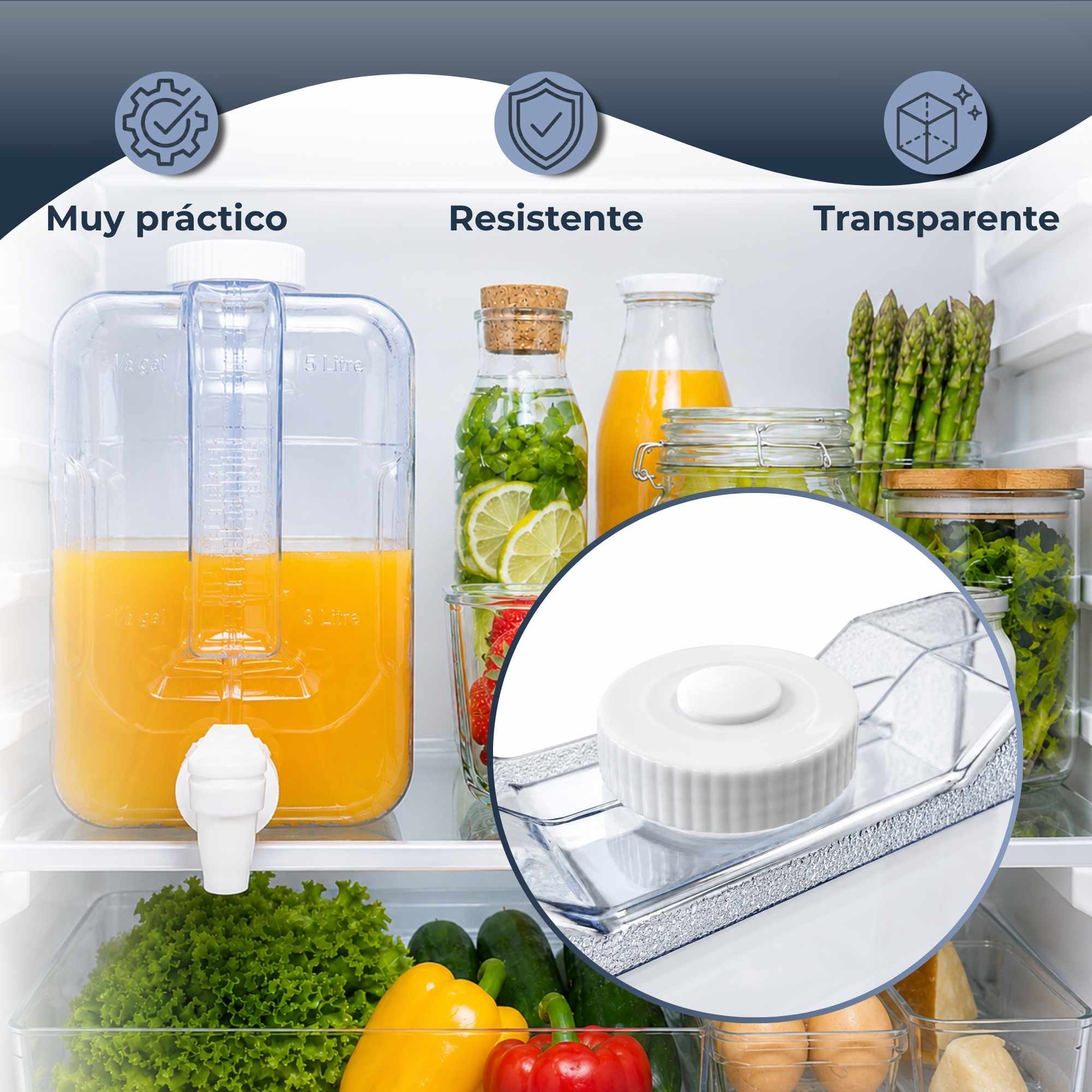 Dispensador de bebida para frigorifico 5.7 Litros - imagen 5