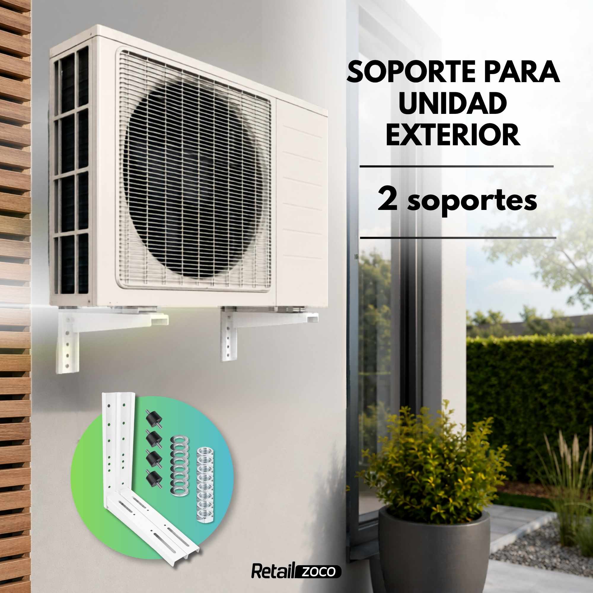 Soportes unidad exterior aire acondicionado 50 x 45 cm - imagen 2
