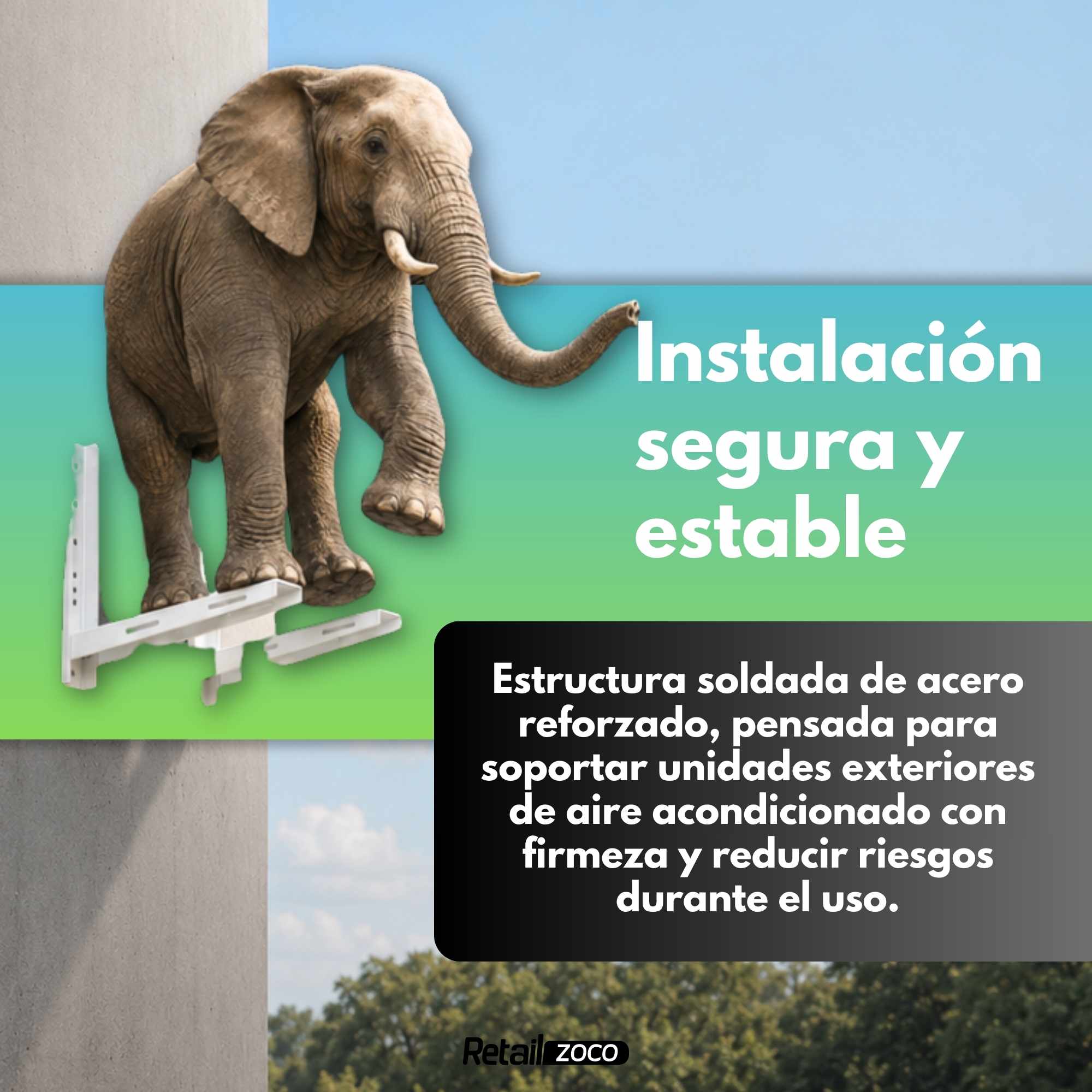 Soportes unidad exterior aire acondicionado 50 x 45 cm - imagen 6