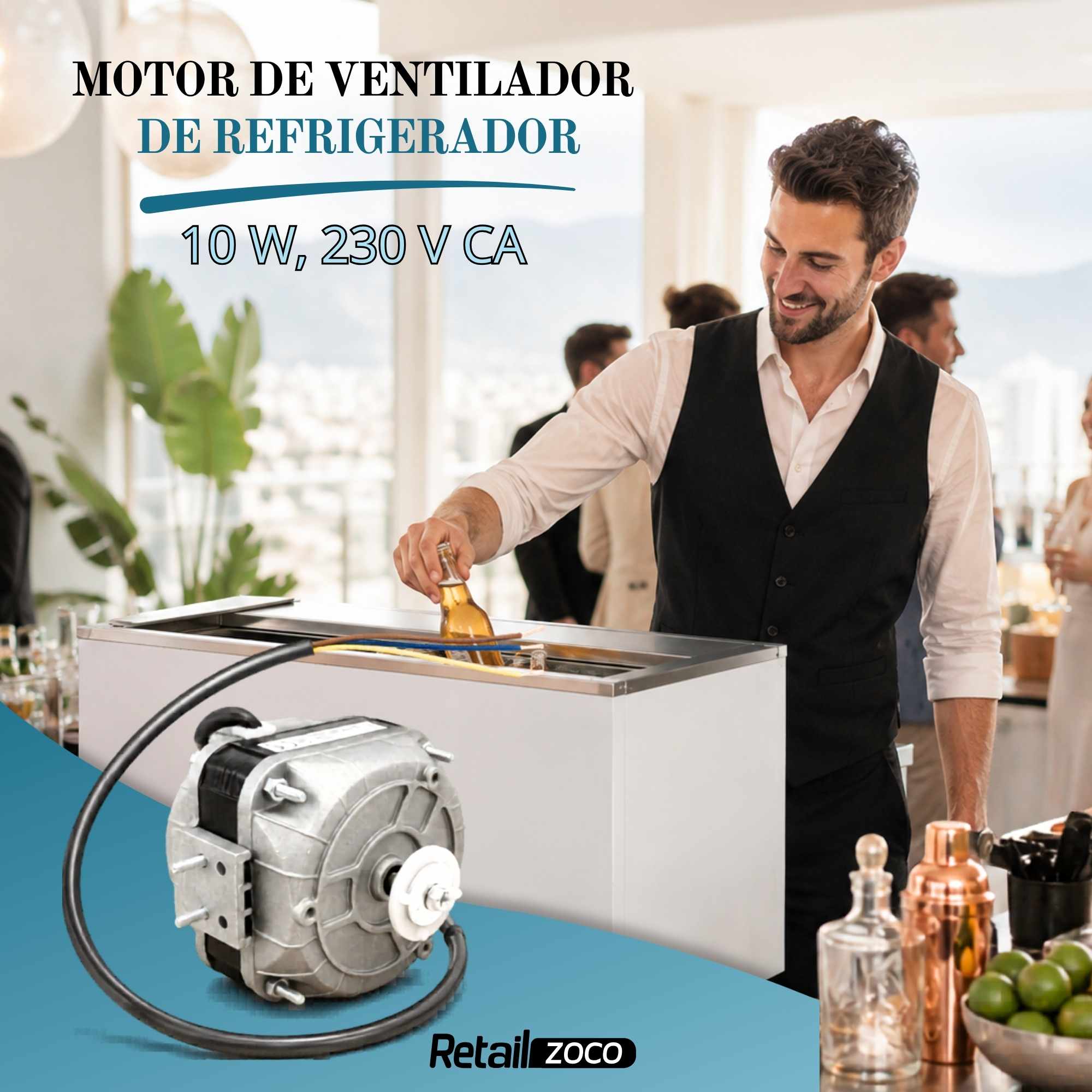 Motor de ventilador de refrigerador universal 10W 230V - imagen 2