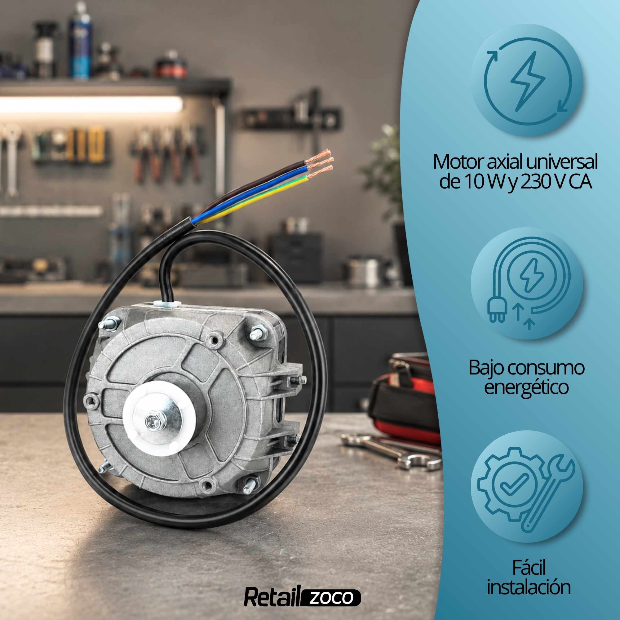 Motor de ventilador de refrigerador universal 10W 230V - imagen 3