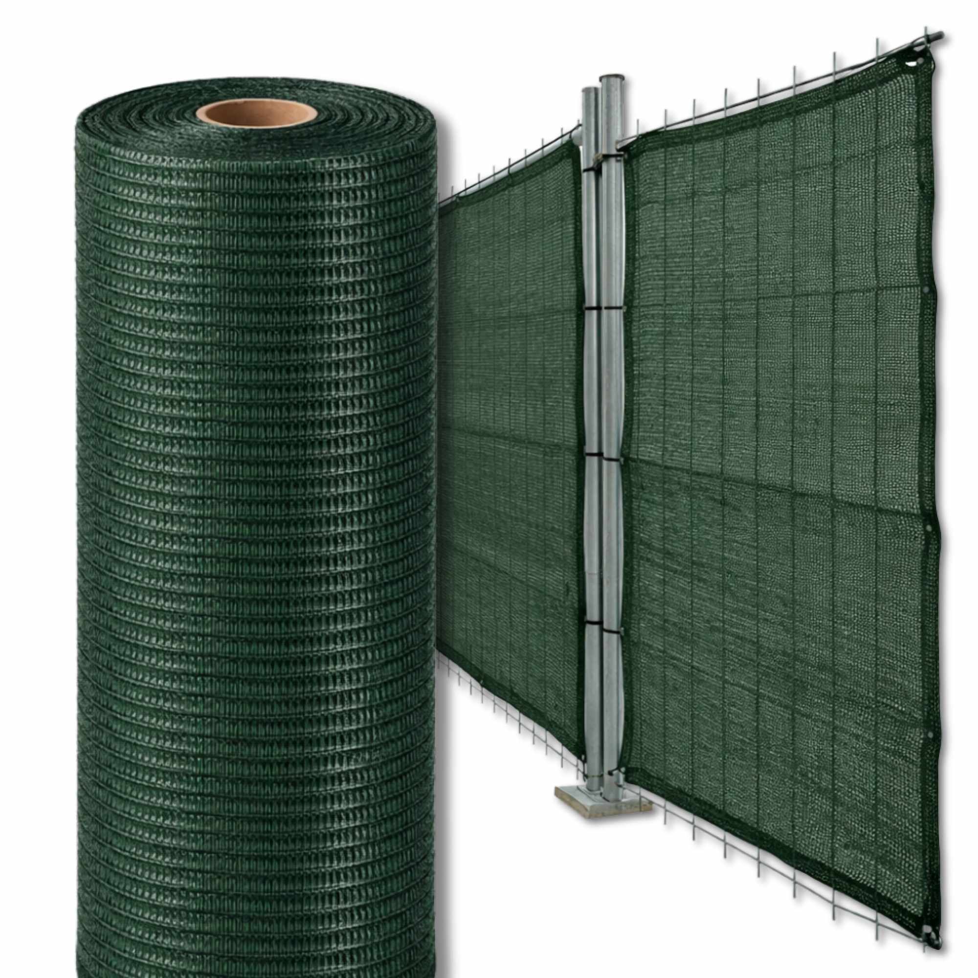 Malla de ocultación 90gr/m2 de 2 x 5 Metros Verde