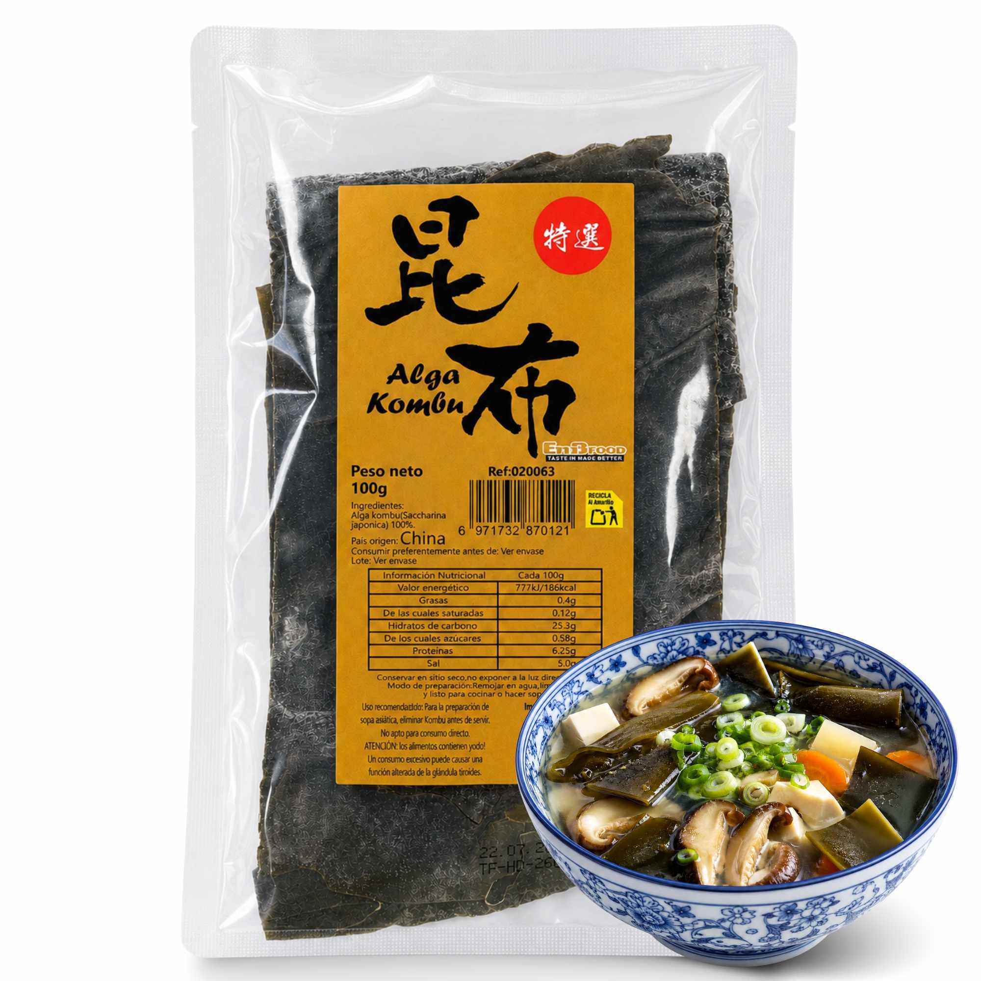 Algas Kombu Marina deshidratada 100 gr