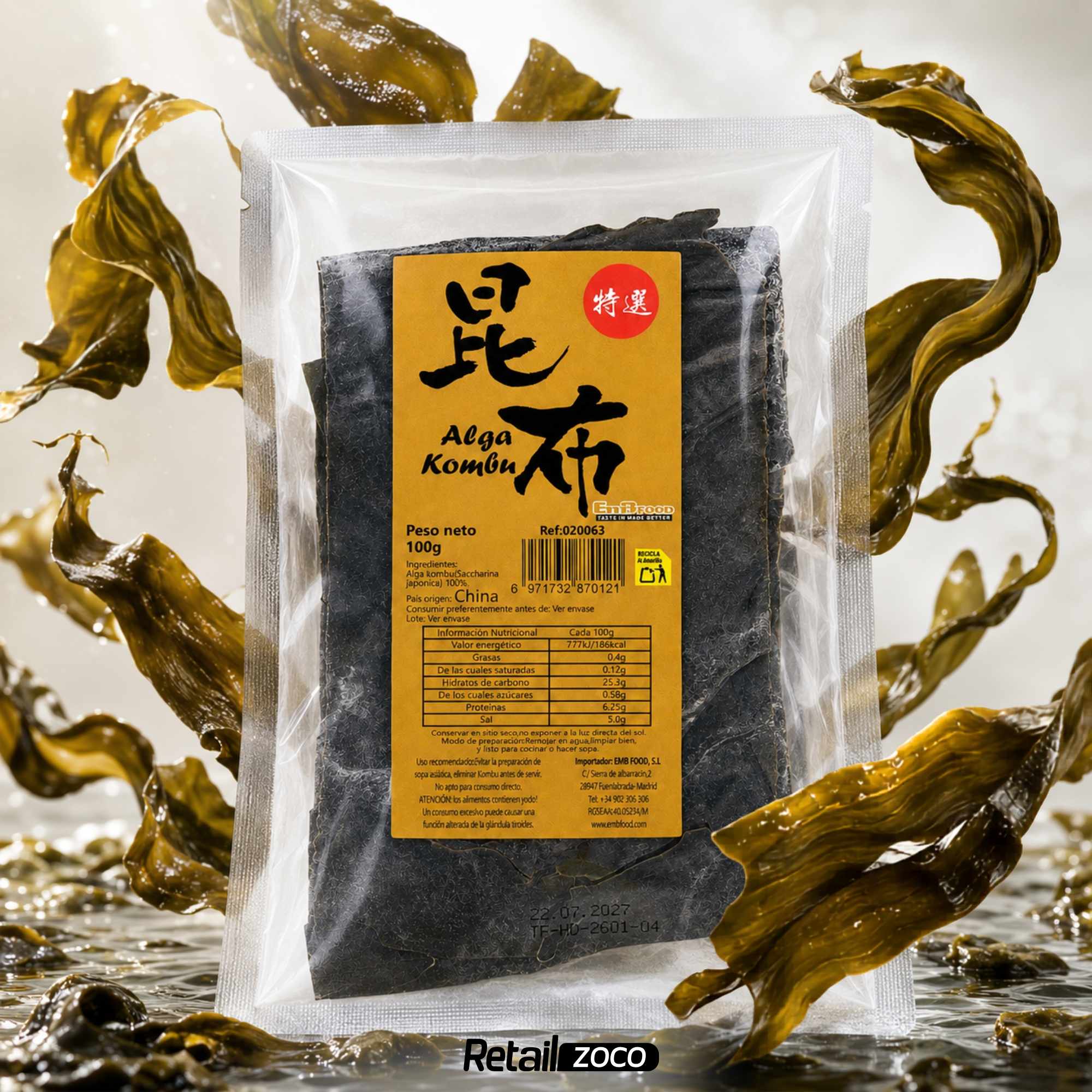 Algas Kombu Marina deshidratada 100 gr - imagen 6