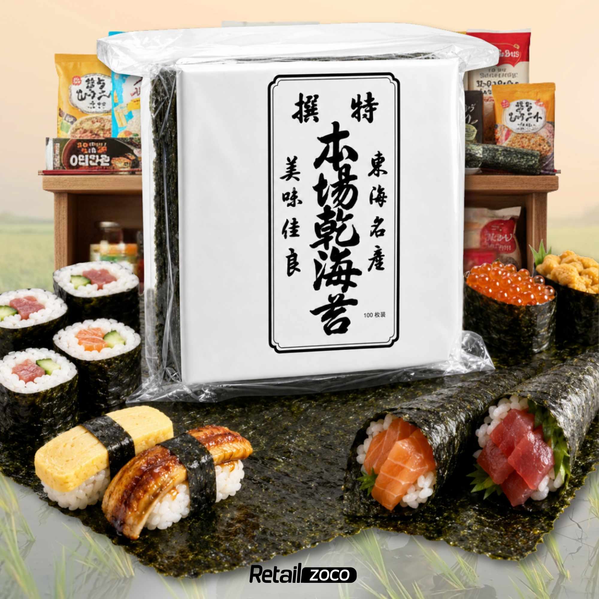 Algas Nori para sushi 100 hojas 280 grs - imagen 7