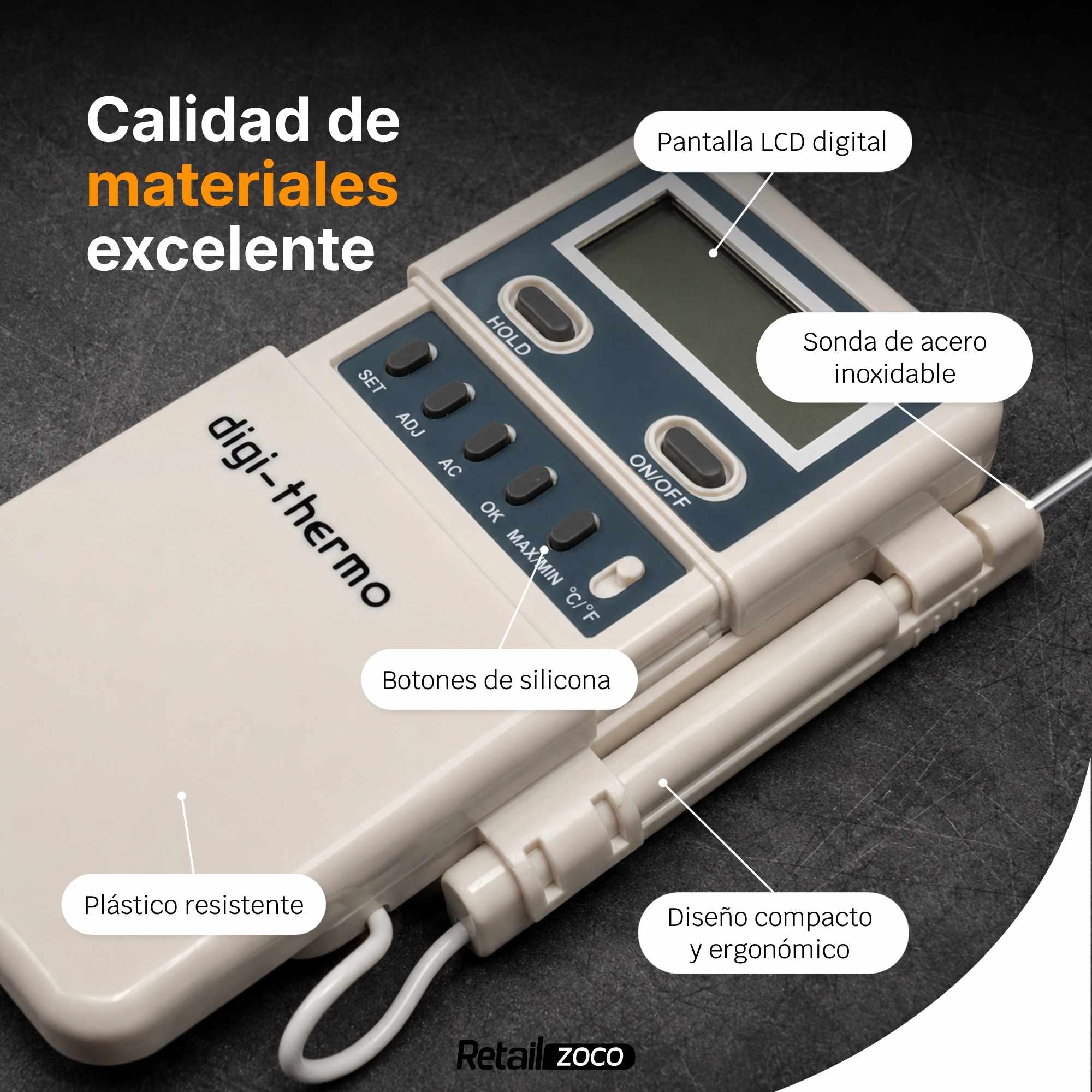 Termometro digital con sonda -50 grados a + 300 grados - imagen 4
