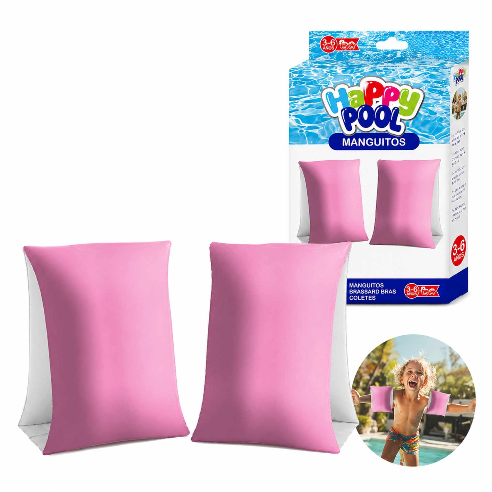 Manguitos de piscina Happy Pool Rosa