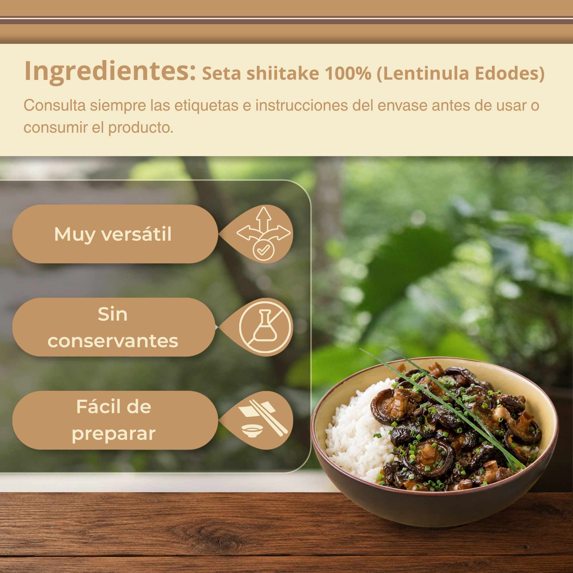 Setas Shiitake Deshidratadas 100 gr - imagen 3