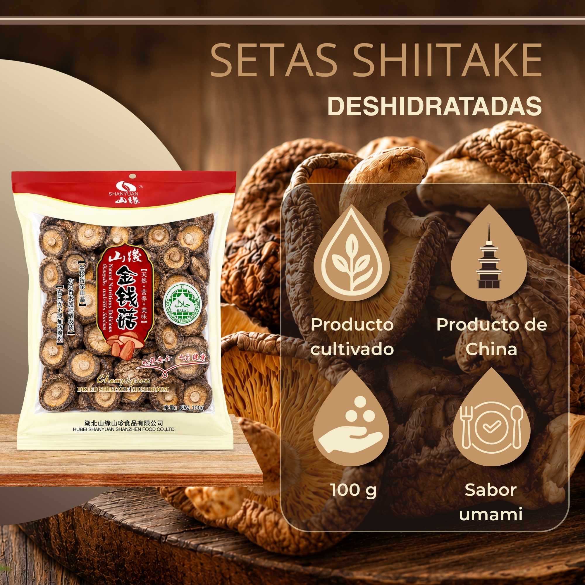 Setas Shiitake Deshidratadas 100 gr - imagen 2