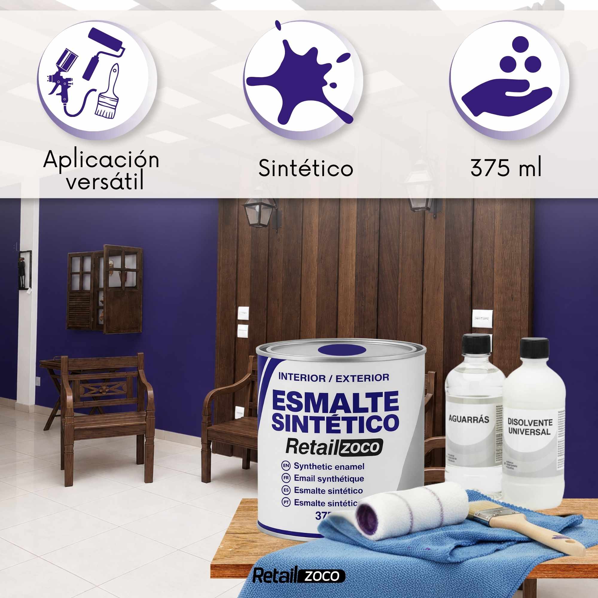 Esmalte sintetico Azul cobalto 375 ml - imagen 6