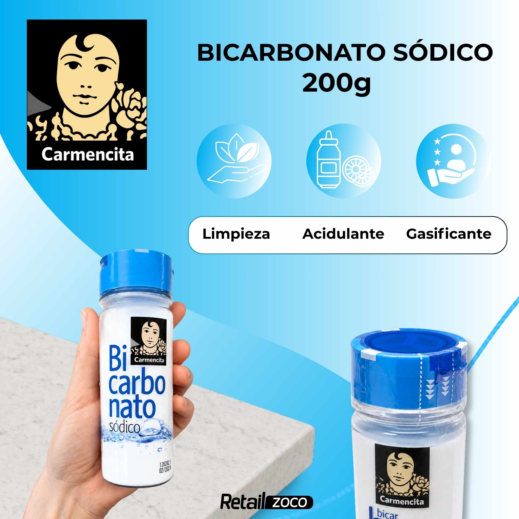 Bicarbonato sódico Carmencita 200 g - imagen 6