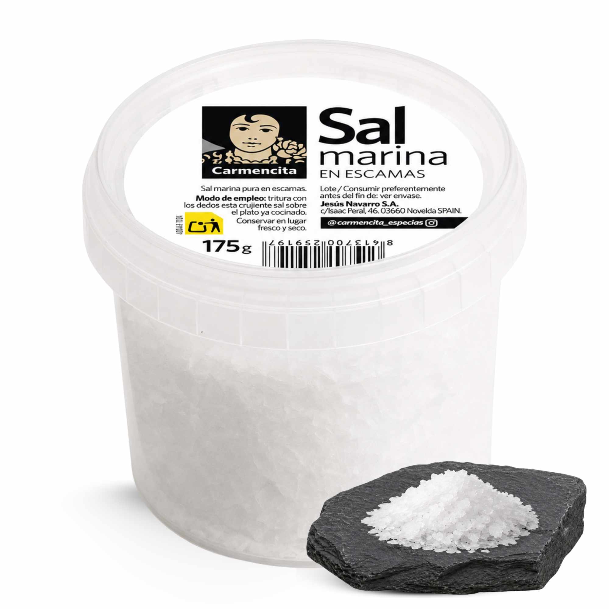 Sal marina escamas Carmencita 175 g - imagen 1