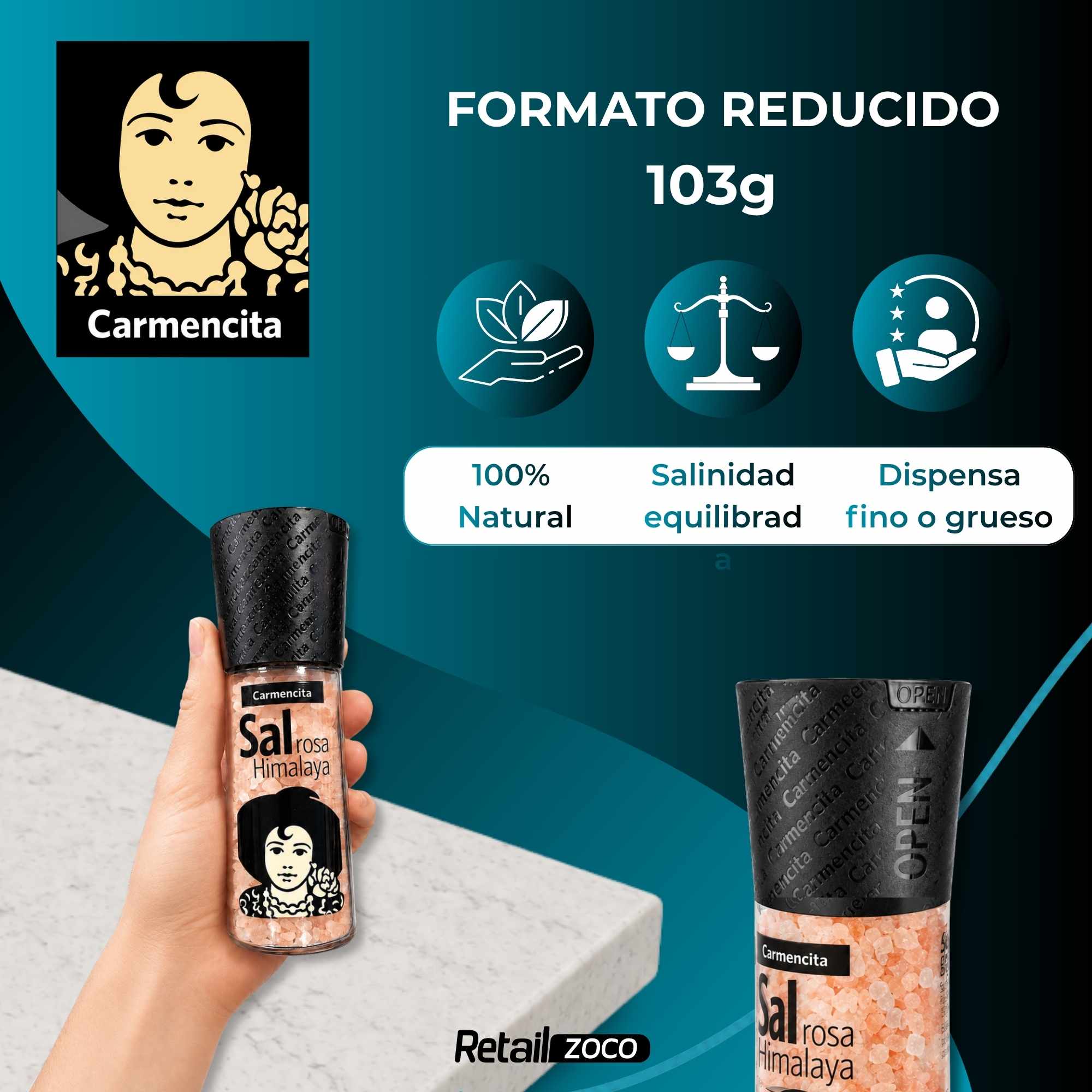 Sal Rosa del Himalaya Carmencita 103 g - imagen 6