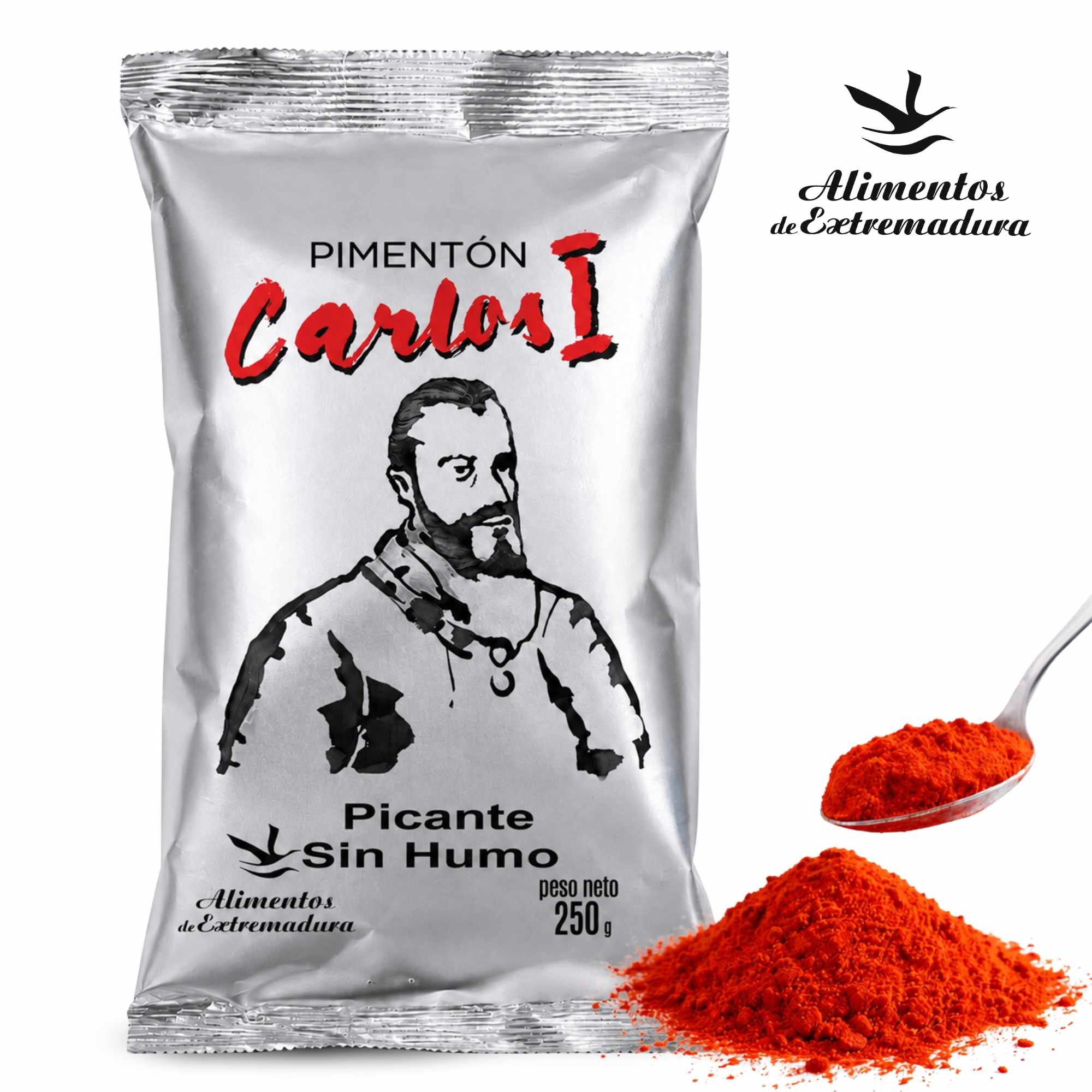 Pimentón de la Vera Sin Humo Picante Carlos I Bolsa 250 gr - imagen 1