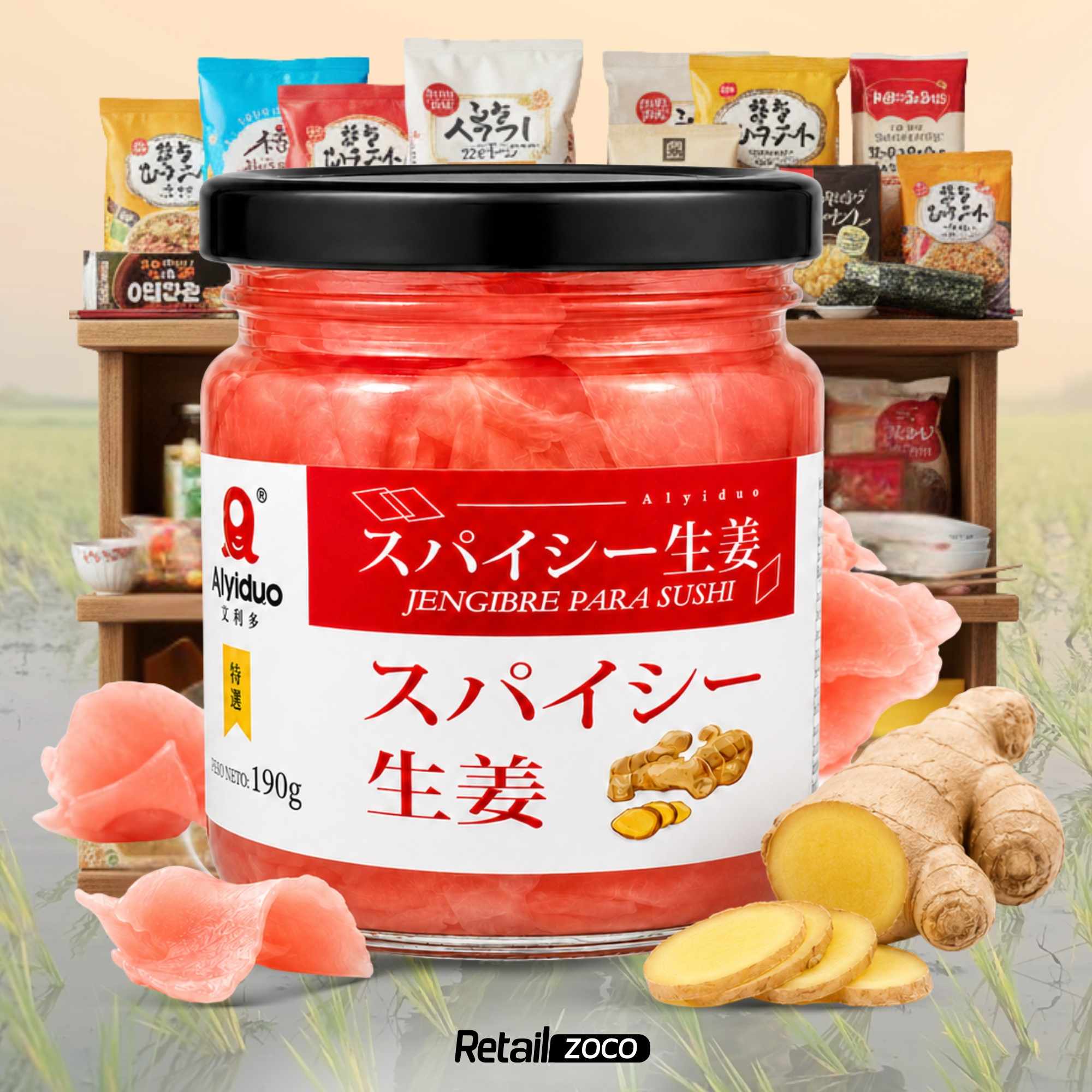Jengibre rosa para Sushi y Sashimi 190 g - imagen 6