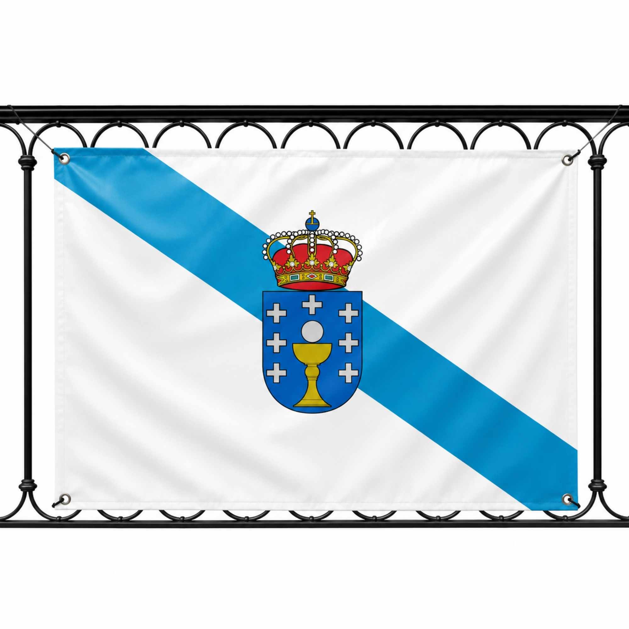 Bandera Comunidad de Galicia 90x150 cm con 4 ojales