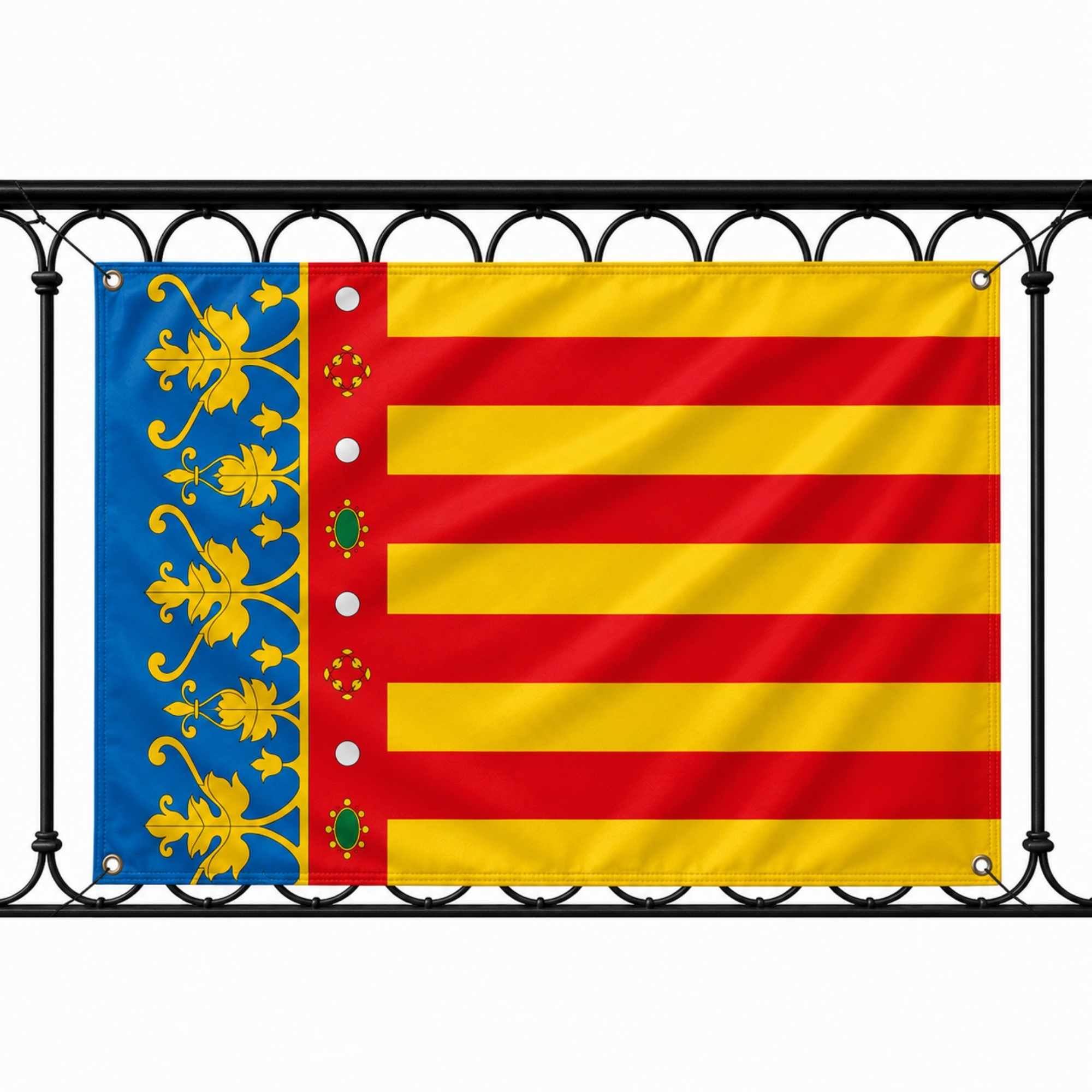 Bandera Comunidad Valenciana 90x150 cm con 4 ojales