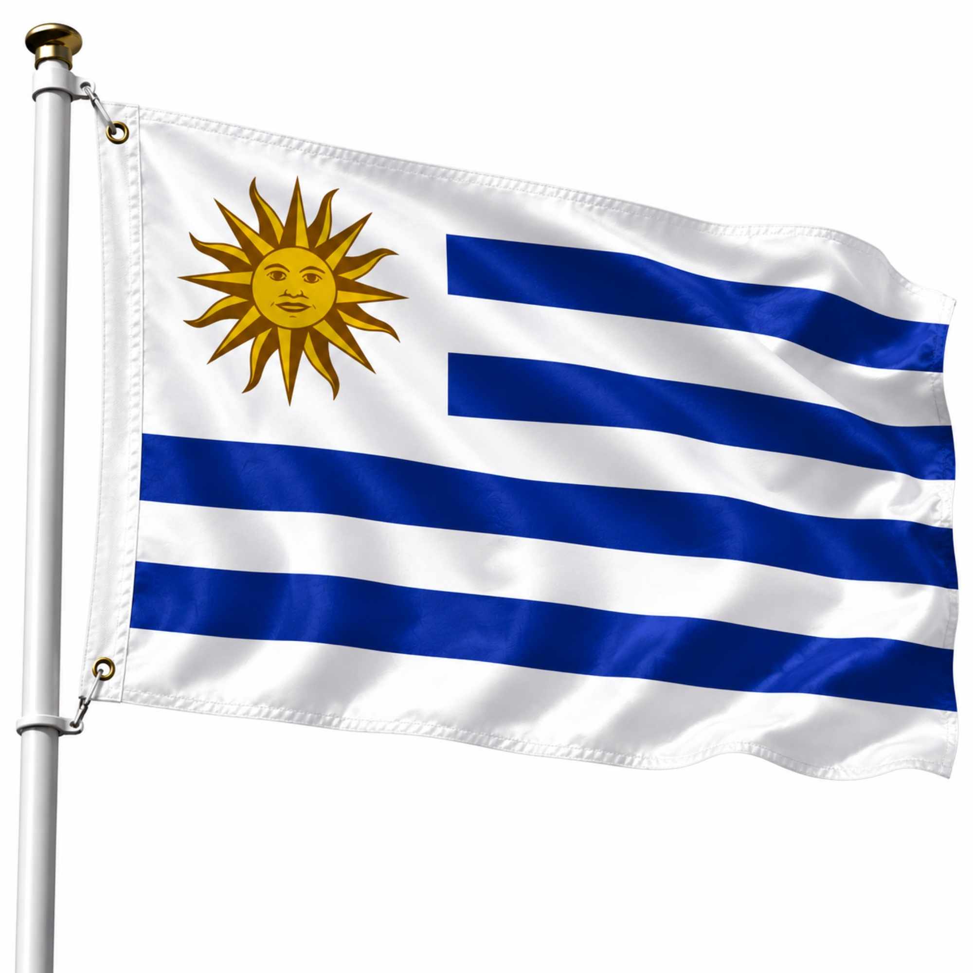 Bandera Uruguay 90x150 cm con 2 ojales - imagen 1