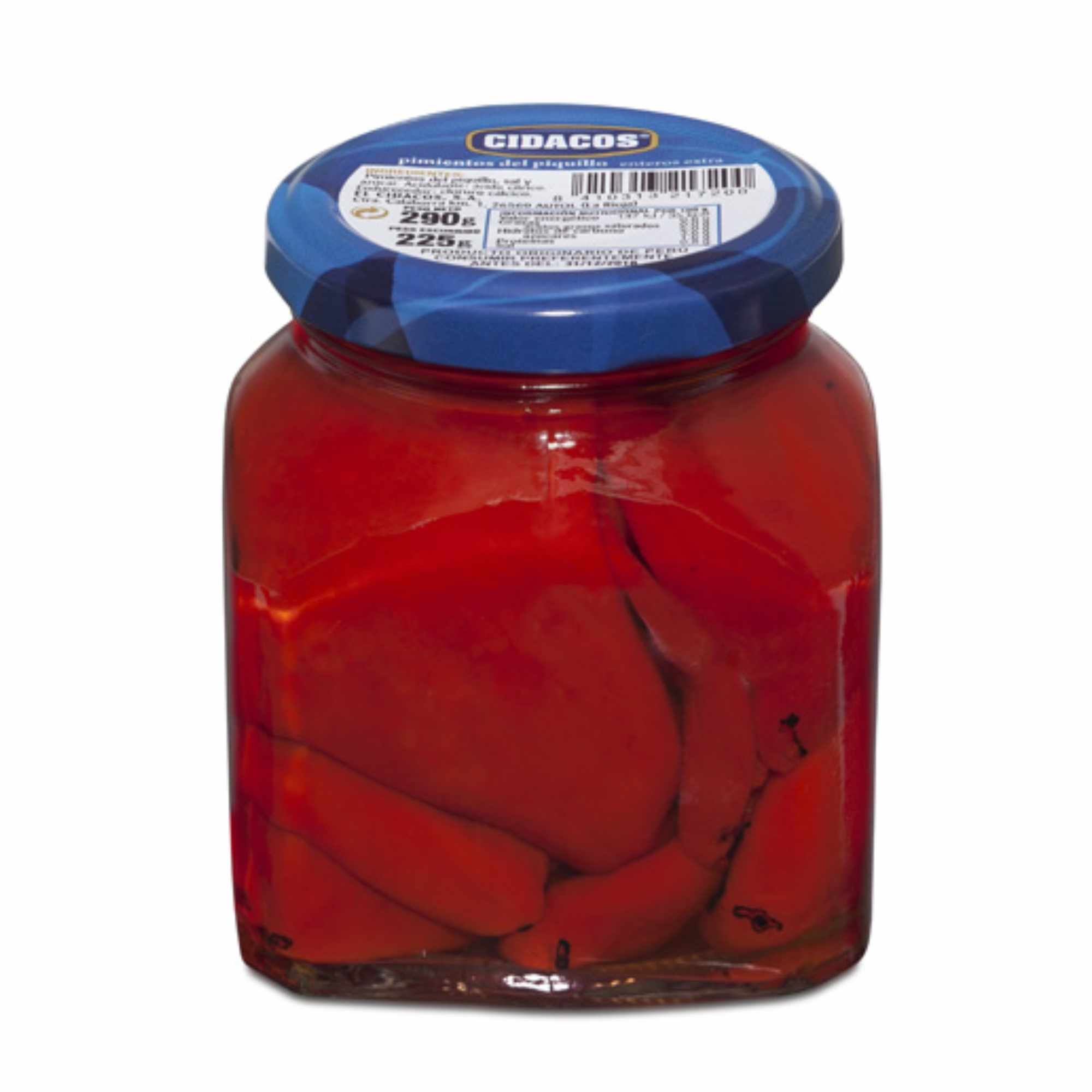 Pimientos del piquillo enteros extra Tarro cristal 340 g