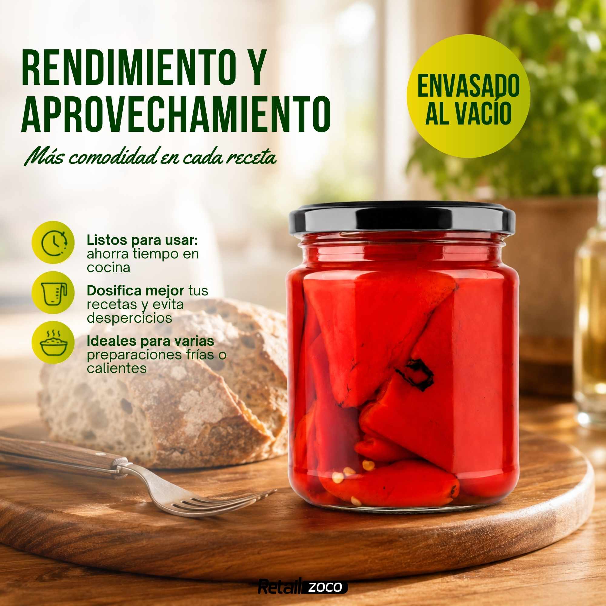 Pimientos del piquillo enteros extra Tarro cristal 340 g - imagen 4