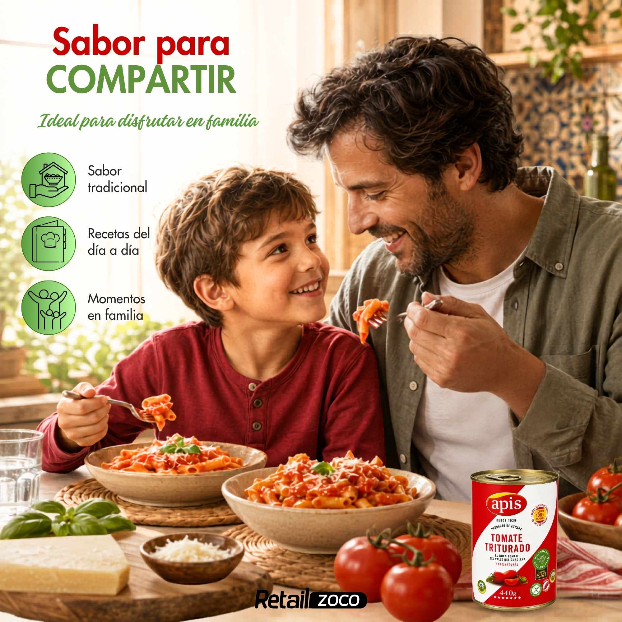 Tomate triturado Apis Lata 400 g Sin Gluten - imagen 5