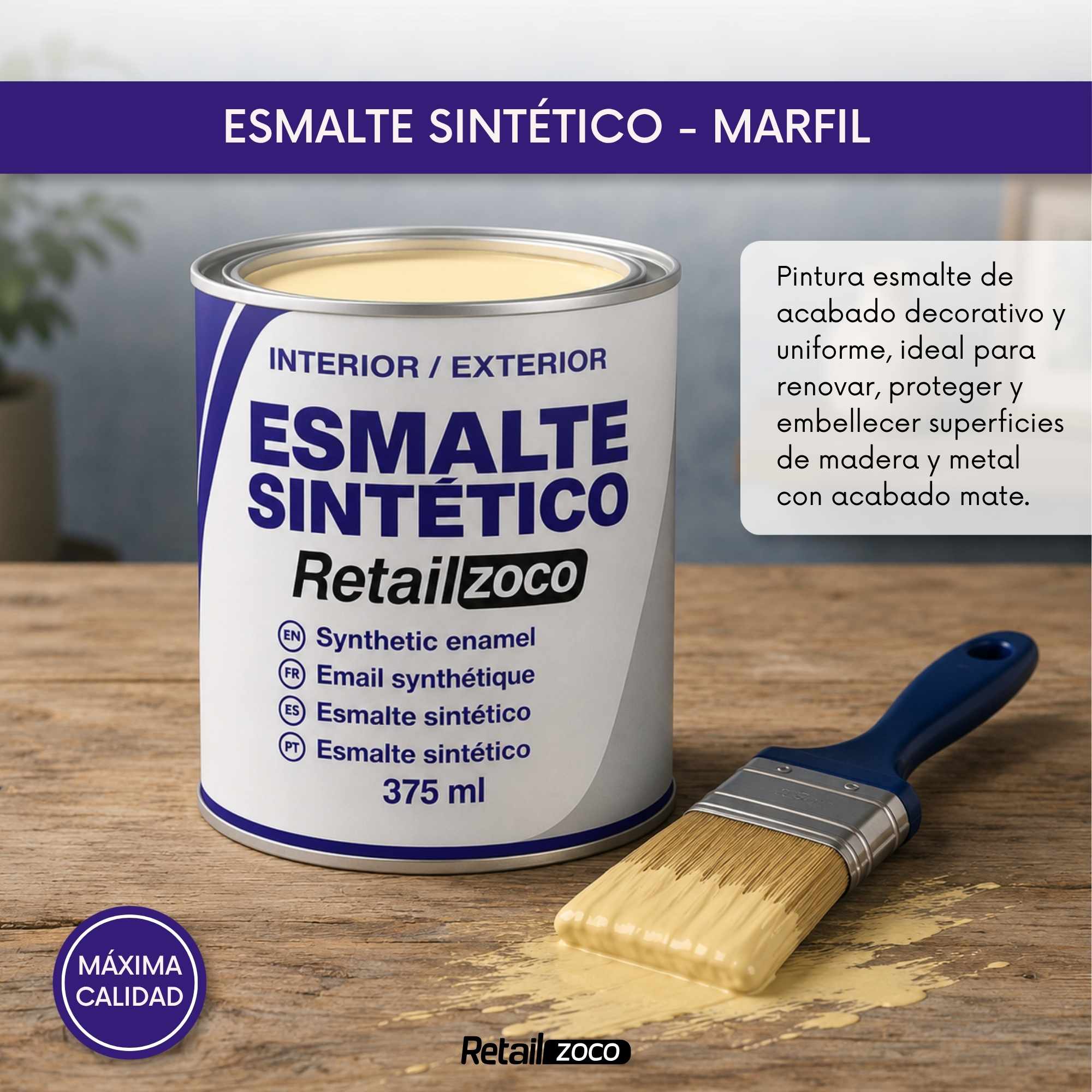 Esmalte sintetico Amarillo Real 375 ml - imagen 2