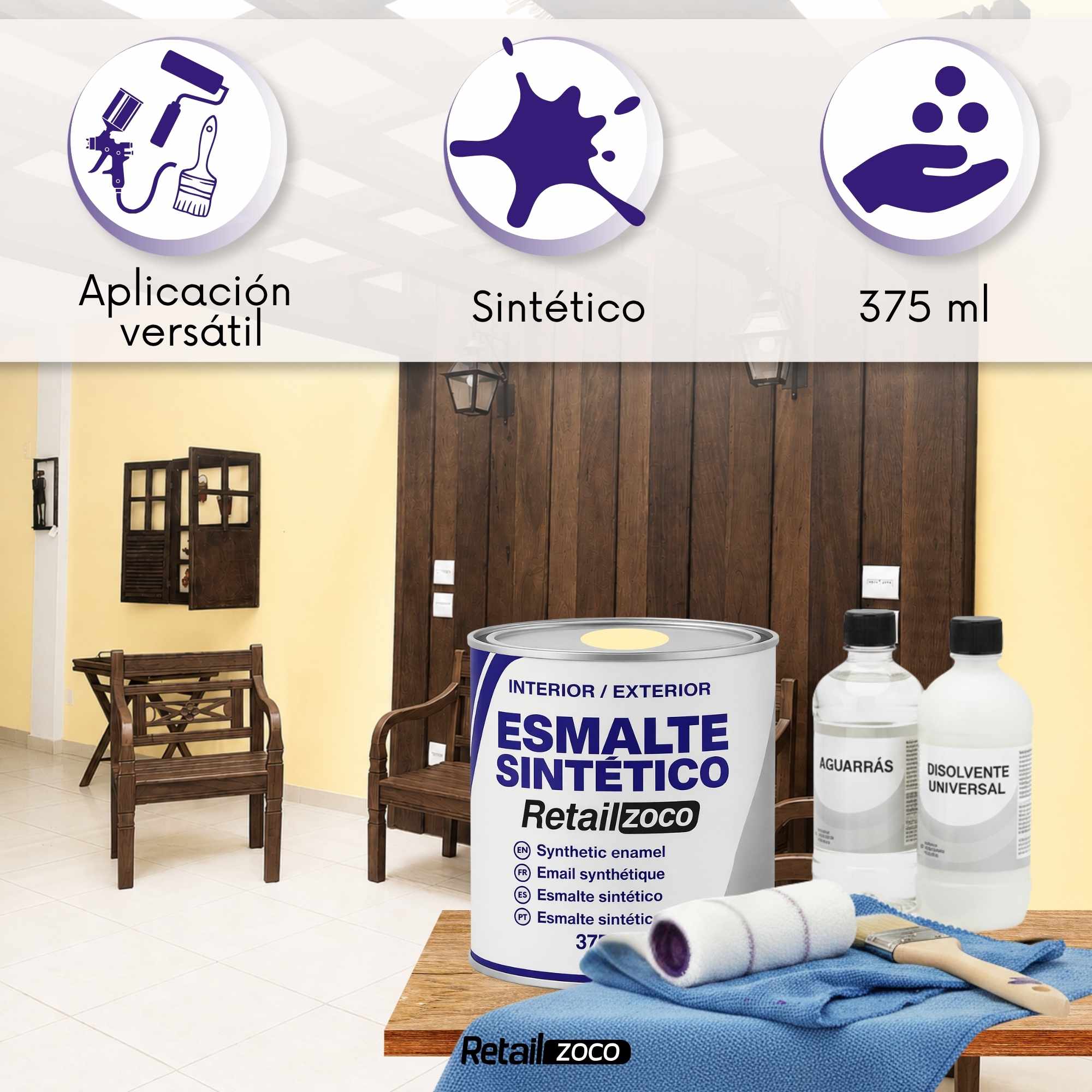 Esmalte sintetico Amarillo Real 375 ml - imagen 6