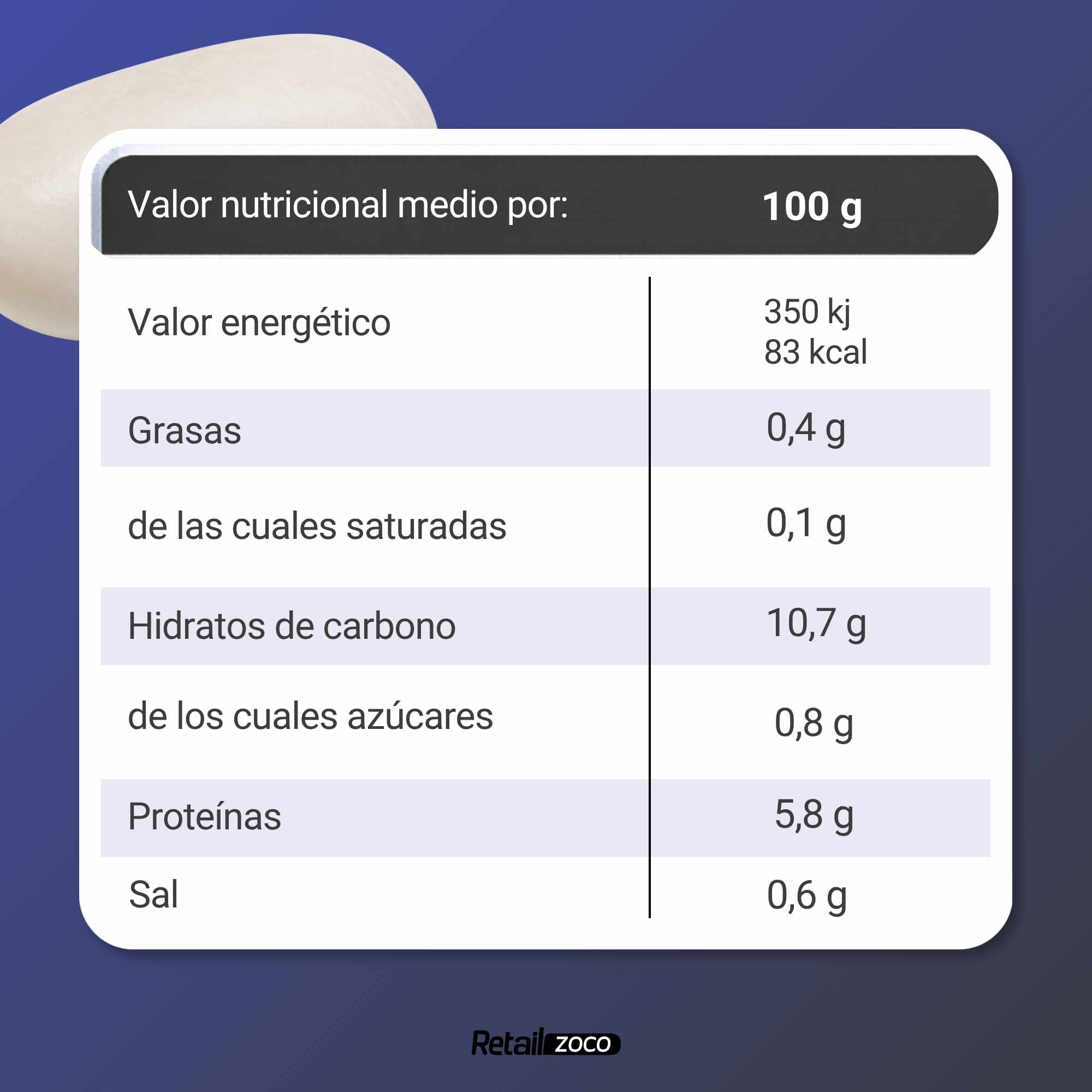 Alubias blancas sin sal cocidas Extra Tarro cristal 1 kg - imagen 5