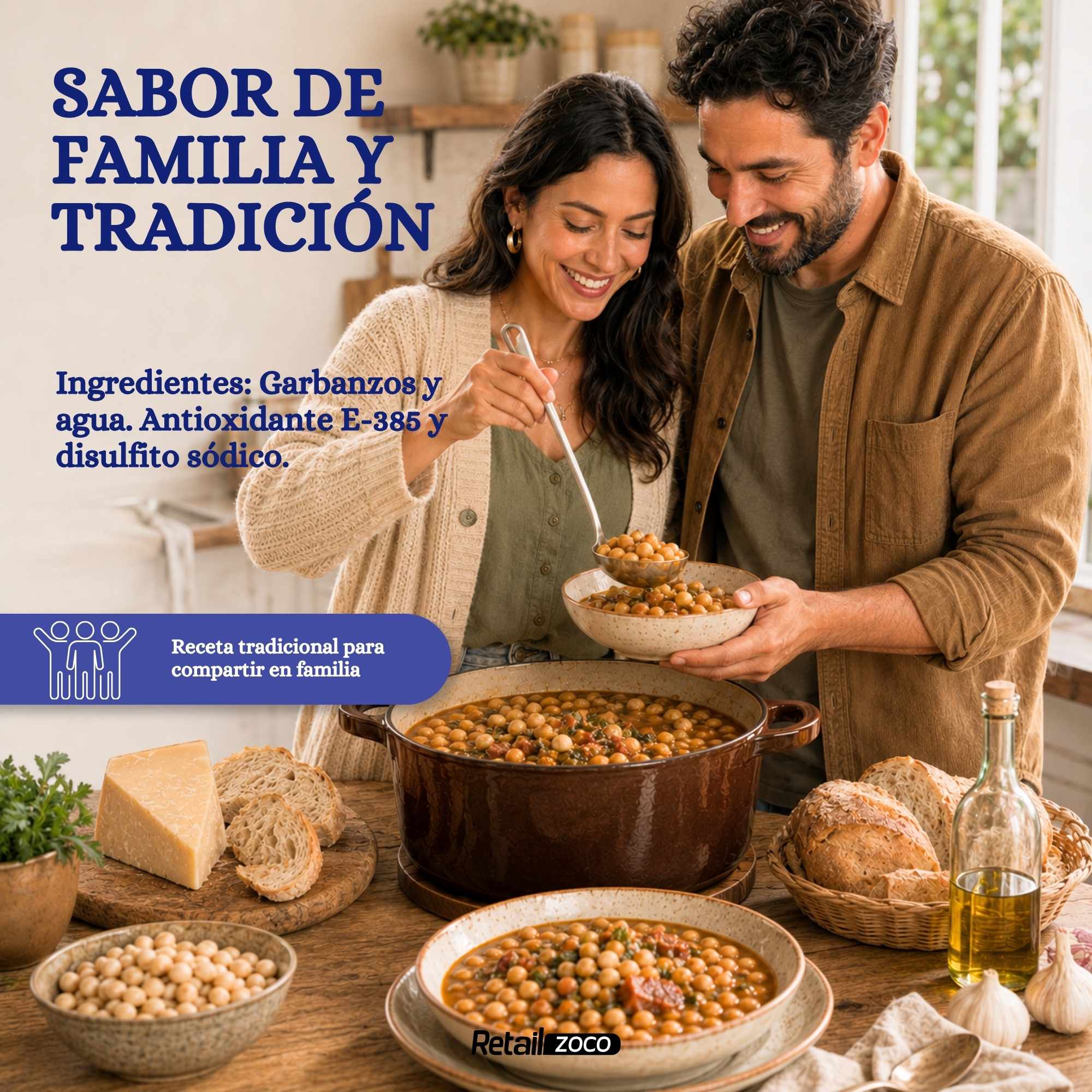 Garbanzos cocidos Extra sin sal Tarro Cristal 1 kg - imagen 6