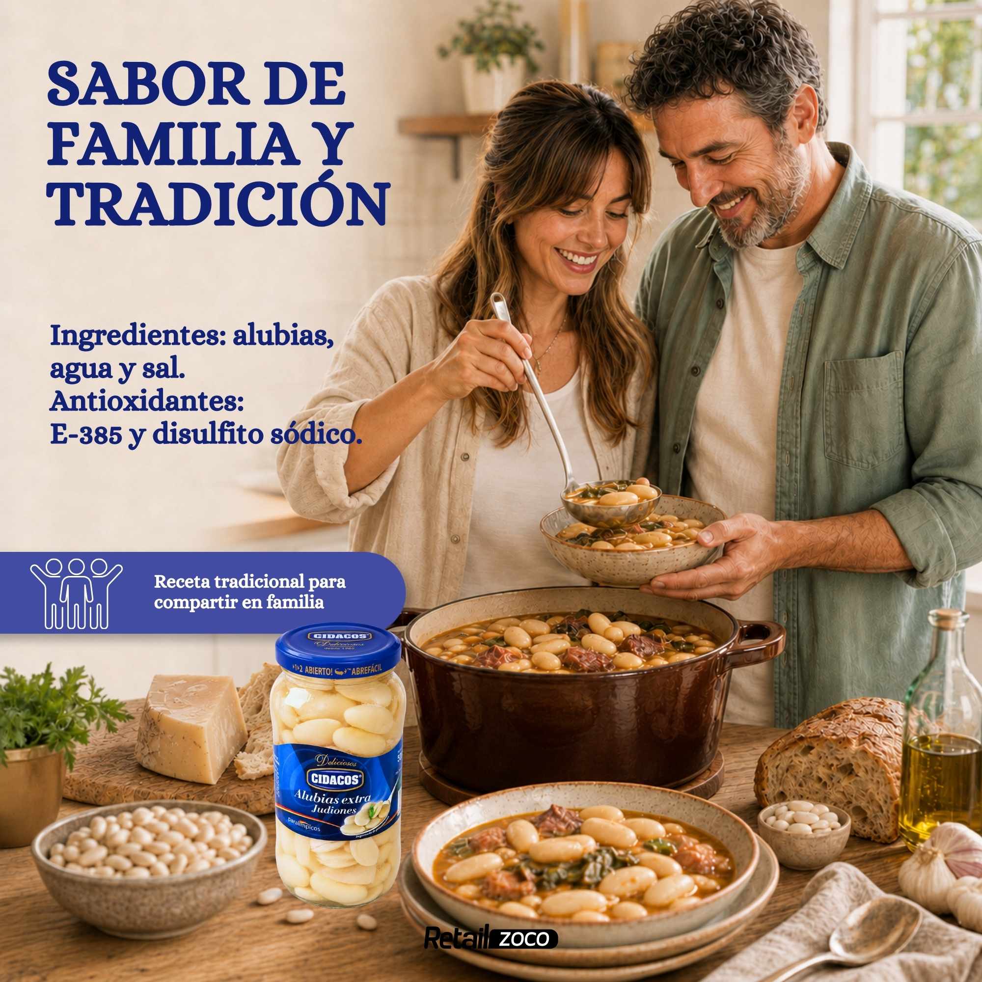 Judiones Cocidos Extra Tarro Cristal Peso neto 570 g - imagen 6