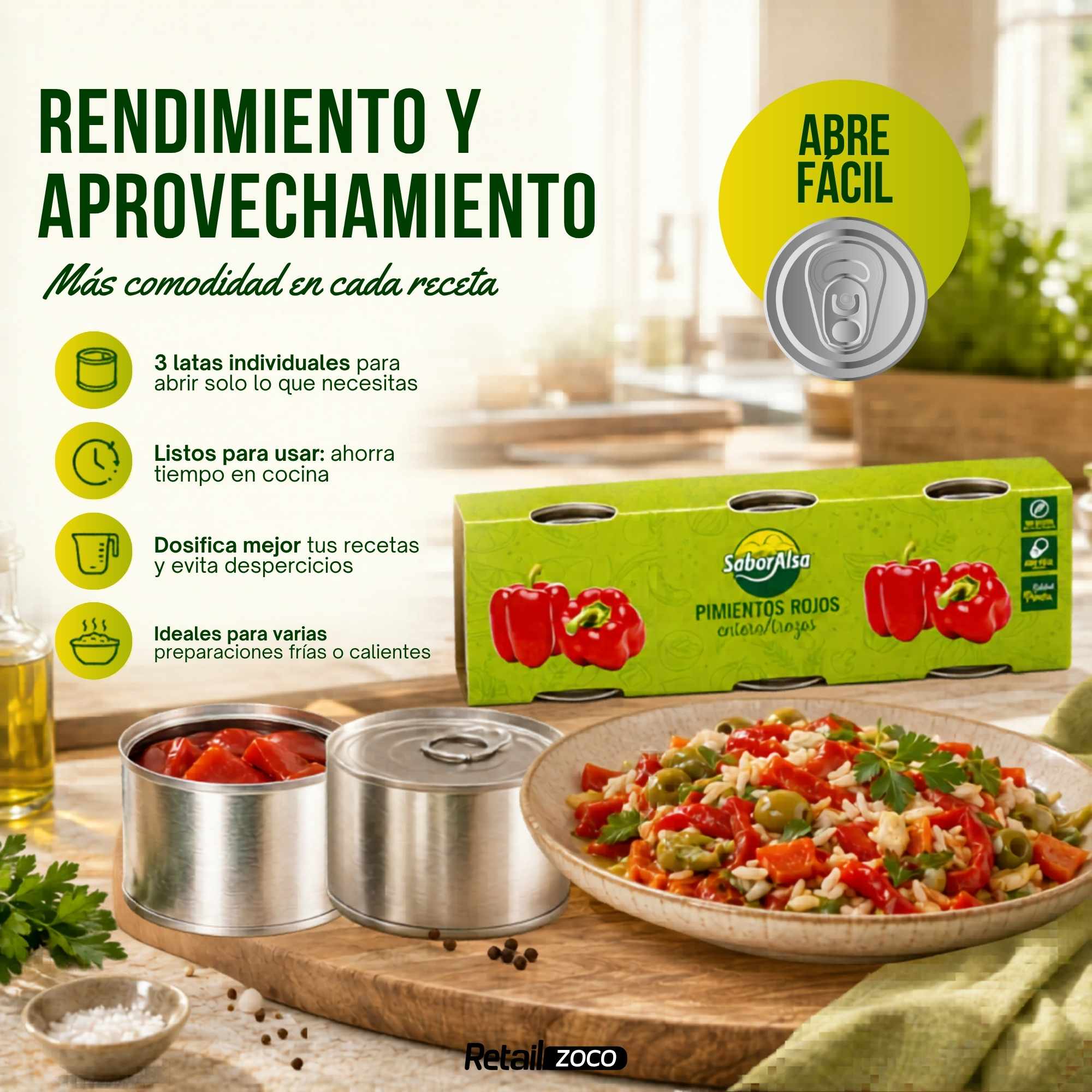 Pimiento Rojo Asado Enteros Pack 3 latas de 80 gr - imagen 6