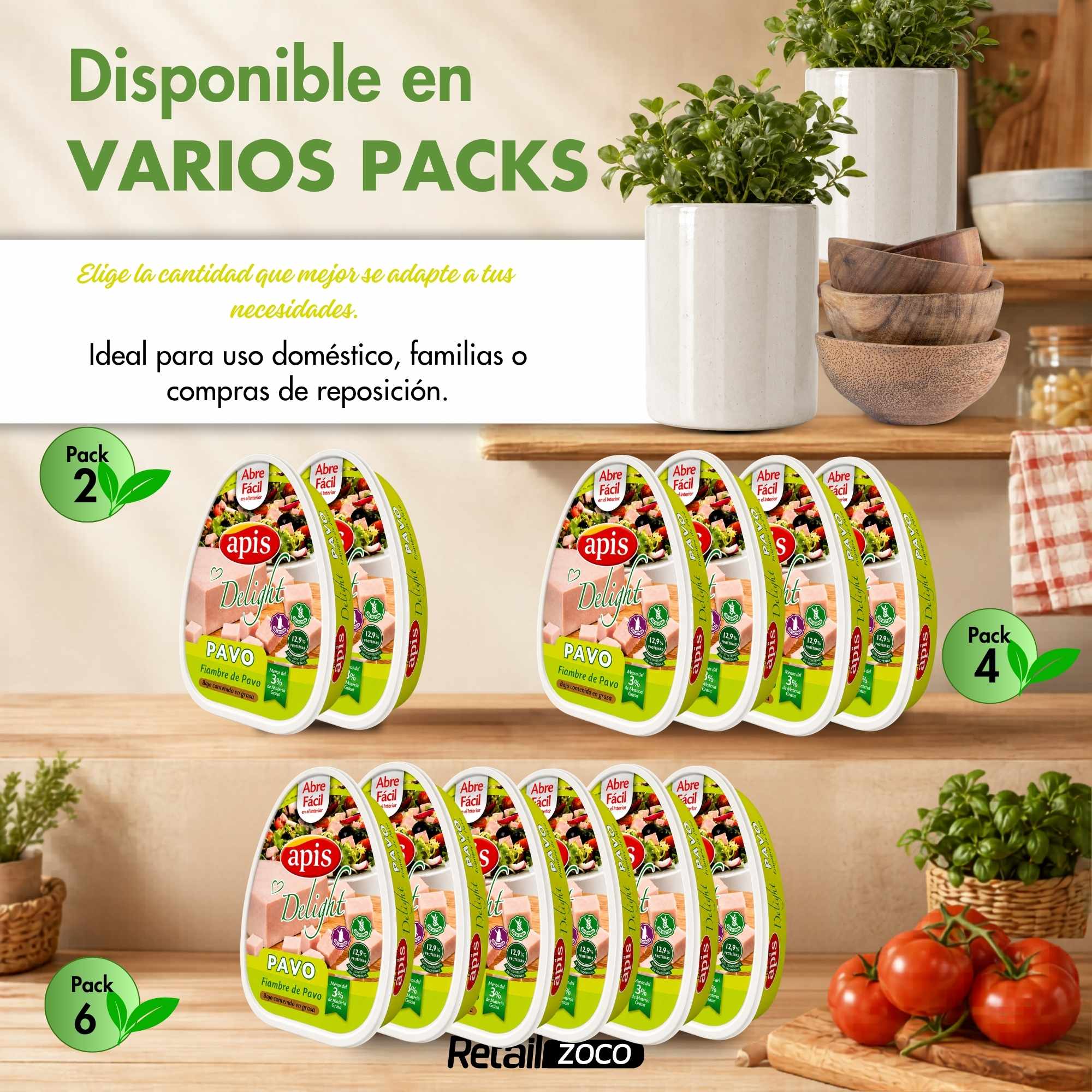 Magro de Pavo Apis Lata de 220 gr sin gluten y sin lactosa - imagen 6