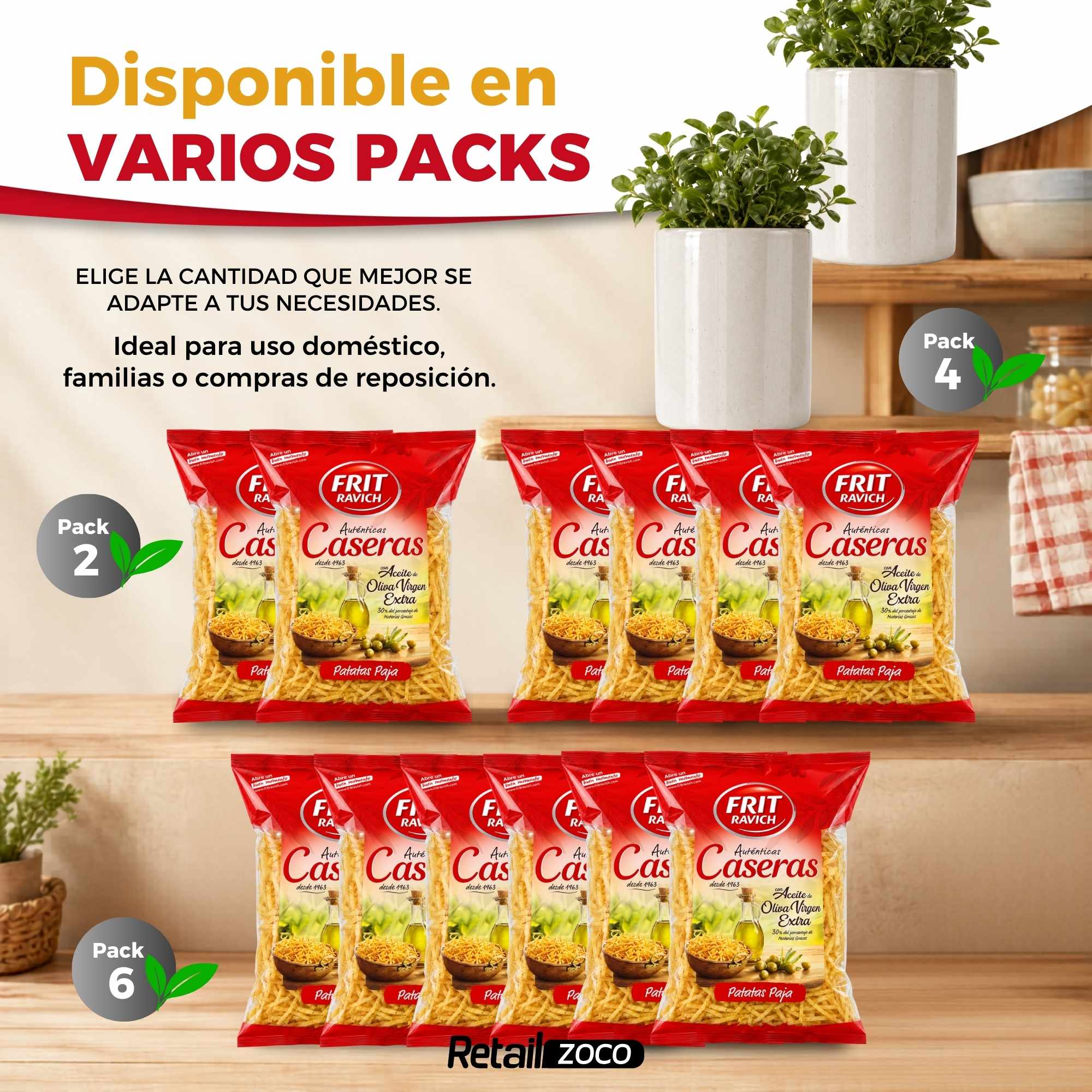 Patata Paja Caseras 150 g Frit Ravich - imagen 6