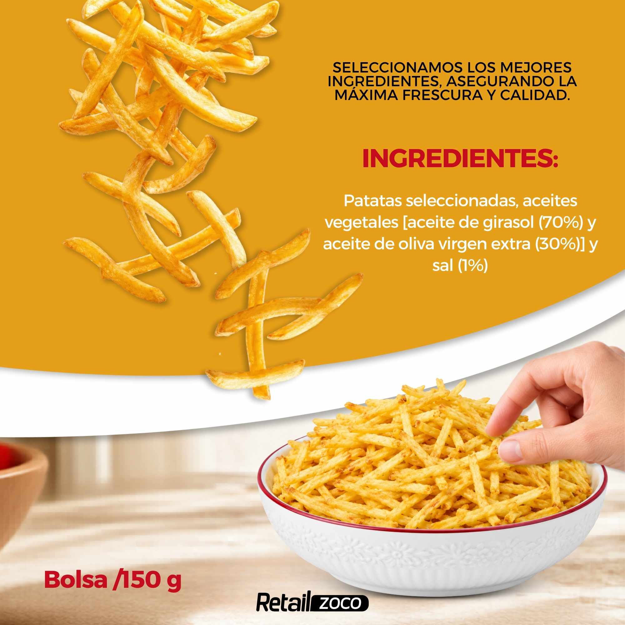 Patata Paja Caseras 150 g Frit Ravich - imagen 4