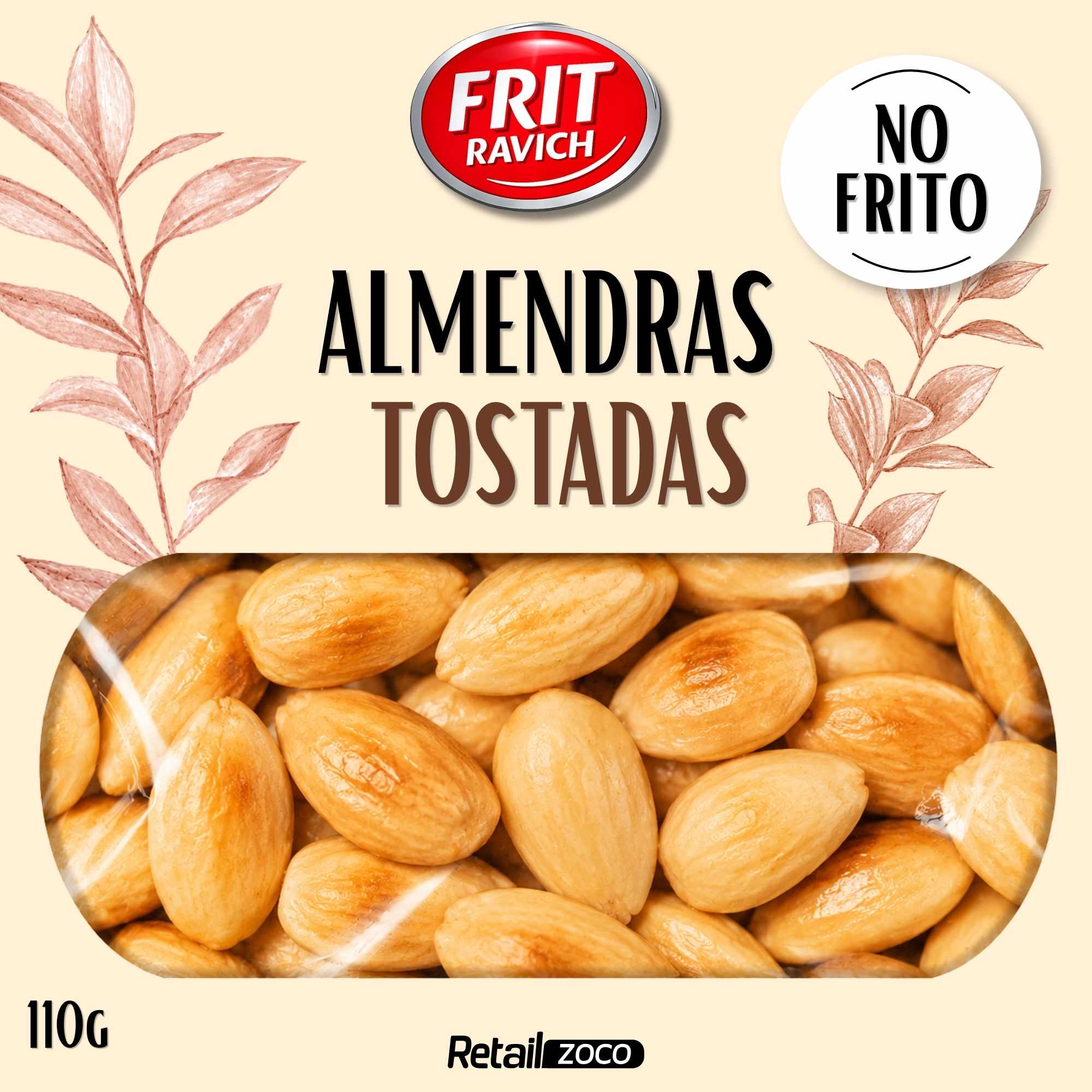 Almendra Tostadas sin Sal 110 g Sin Gluten Frit Ravich - imagen 2