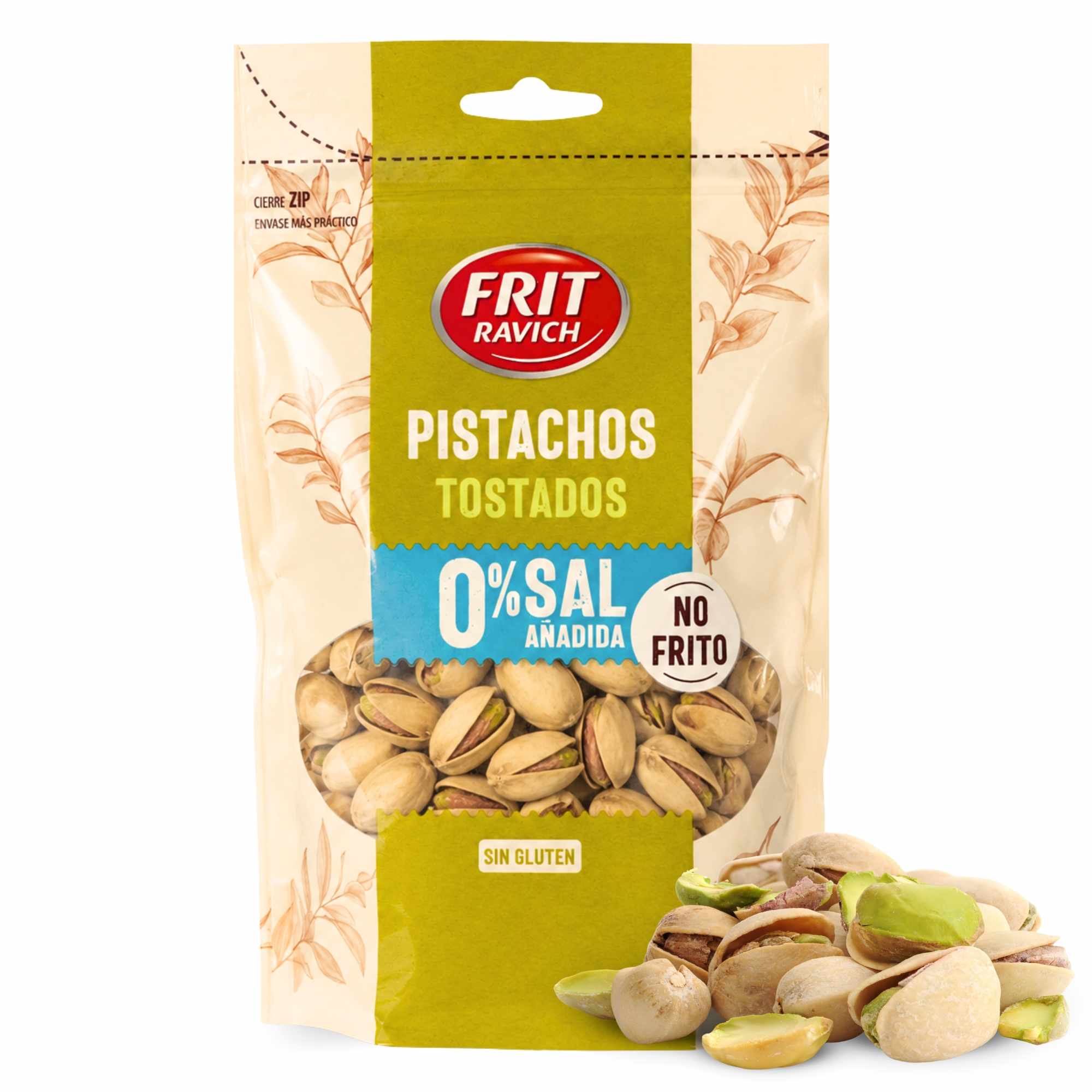 Pistachos Tostados sin Sal 110 g Sin Gluten Frit Ravich